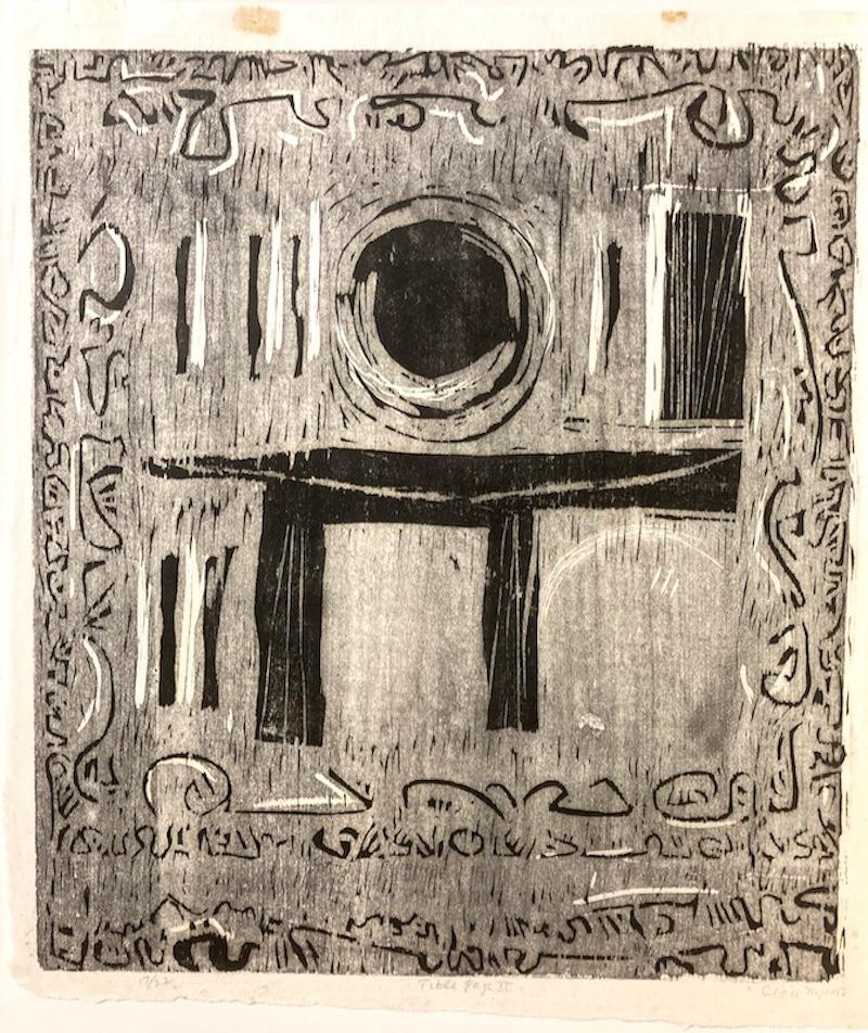 Clinton Hill, Portada II, 1956, xilografía, paisaje/abstracción