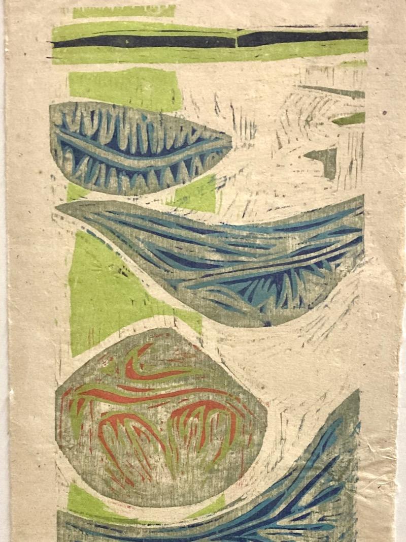 Clinton Hill,  (Paesaggio verticale), 1960, xilografia, paesaggio/astrazione in vendita 3