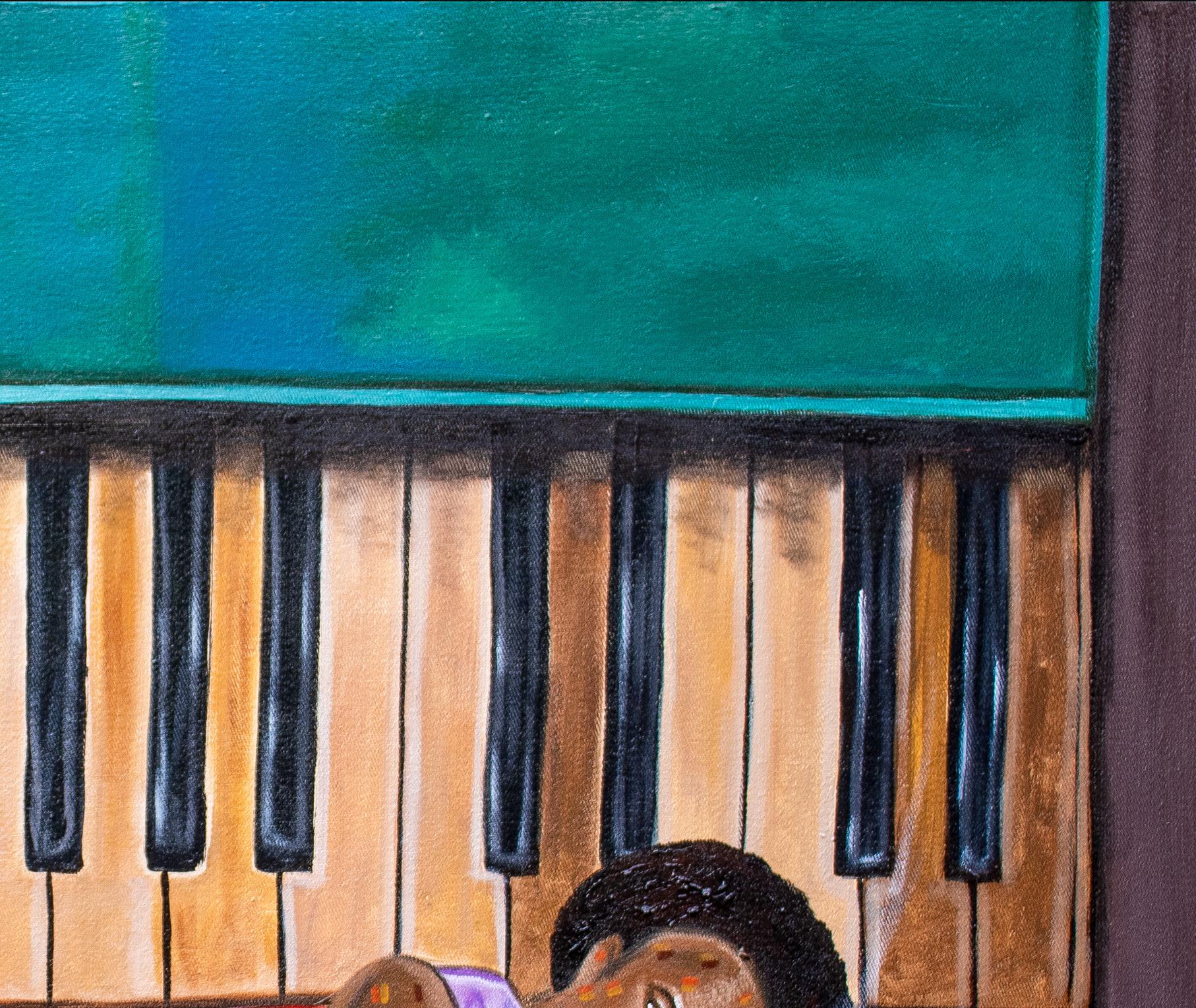 Musik zu meiner Seele (Realismus), Painting, von Clinton Odhiambo