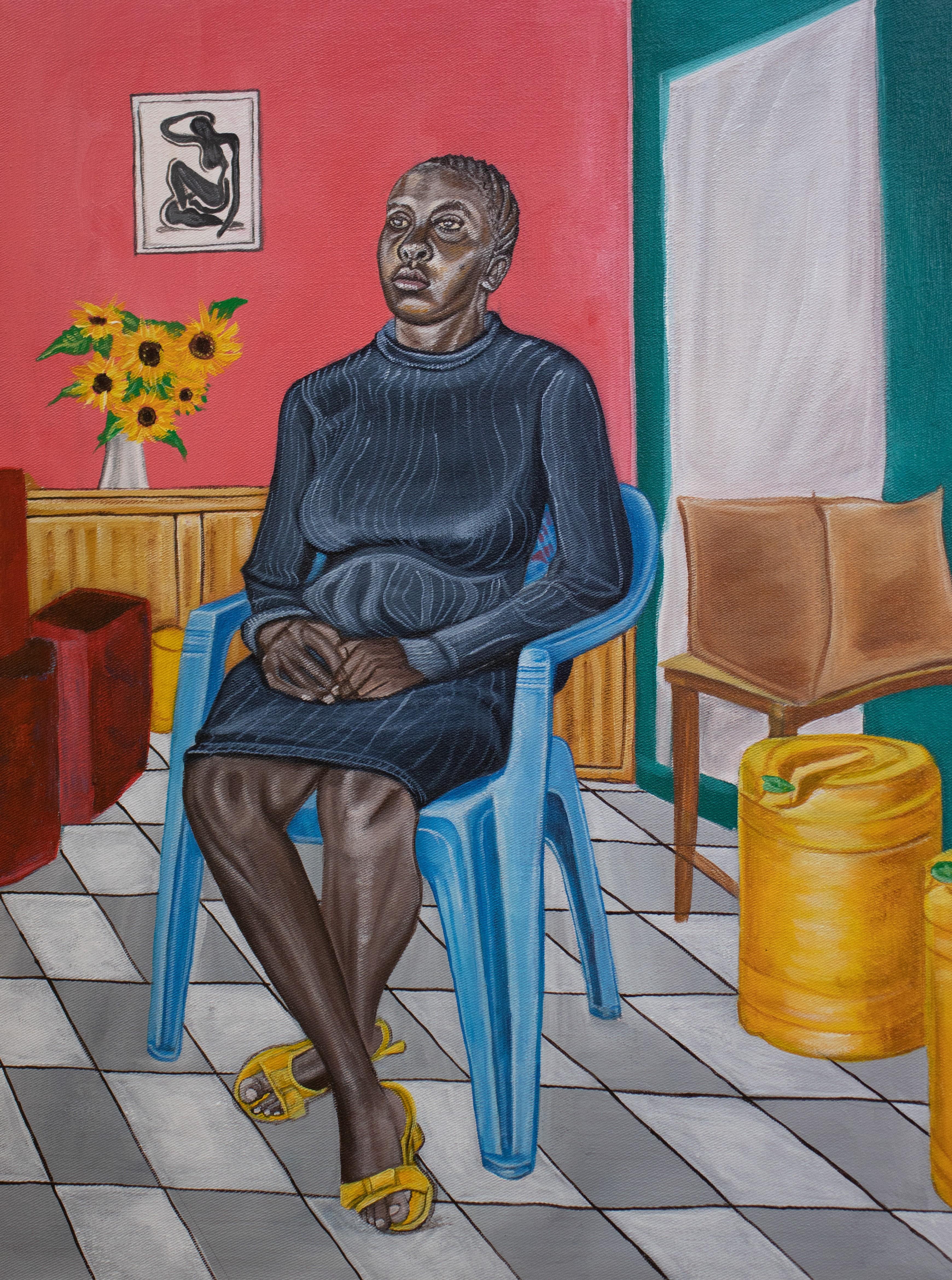 Clinton Odhiambo Portrait Painting - Thoughts