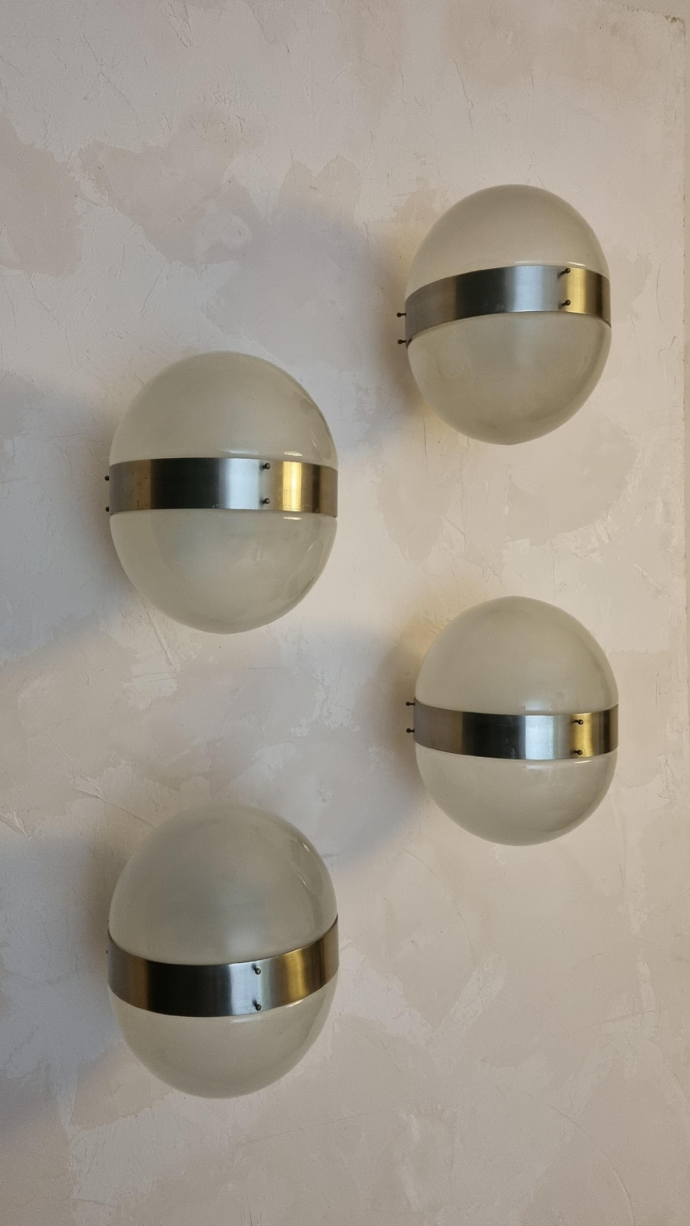 Mid-Century Modern Clio wall sconces designed by Sergio Mazza for Artemide, 1963 Italy  For Sale