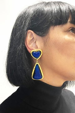 Orecchino a clip di Sonia Rykiel, Parigi, disegnato da R. Gossen, anni '80.