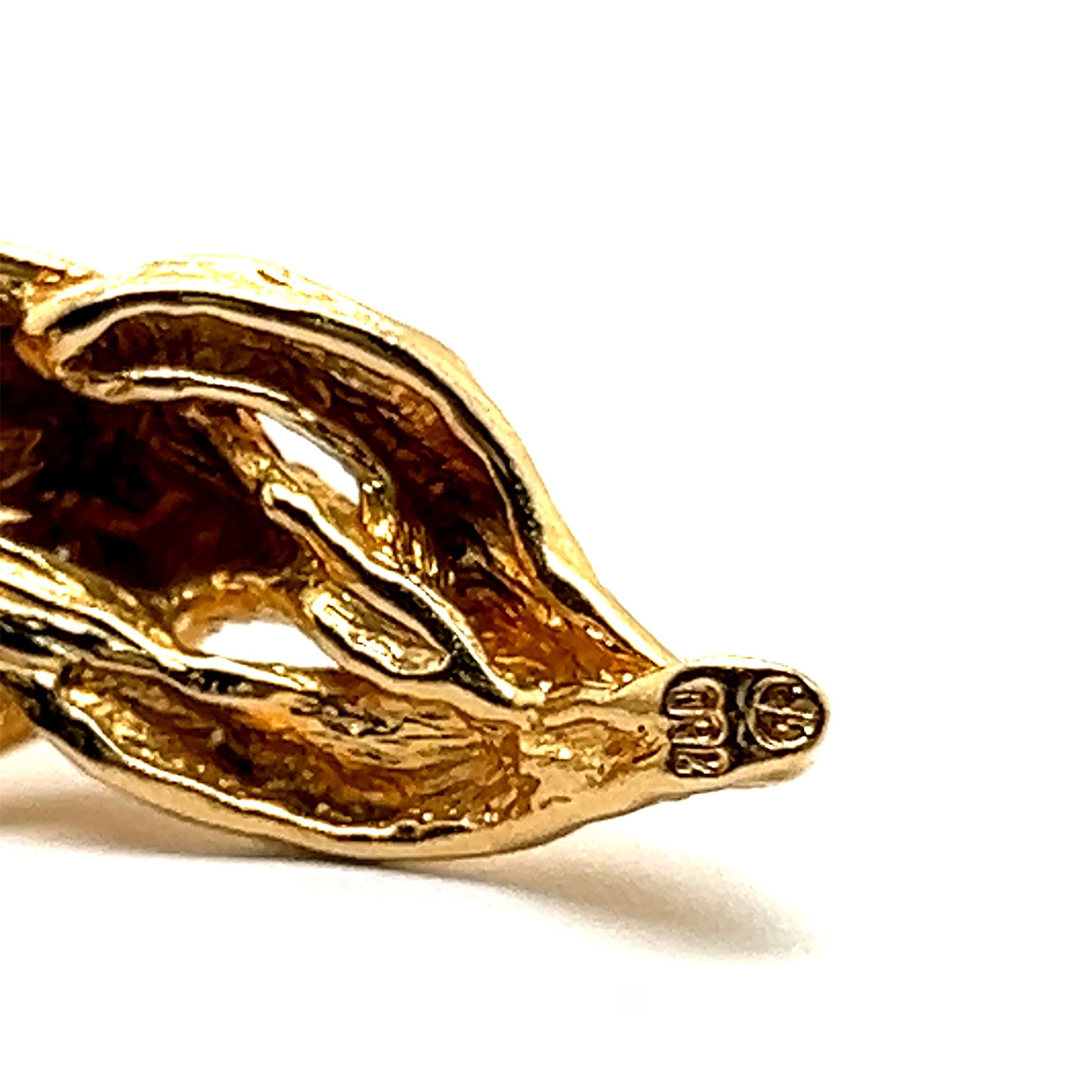 Clip-on Earrings in 18 Karat Yellow Gold by Gilbert Albert 6