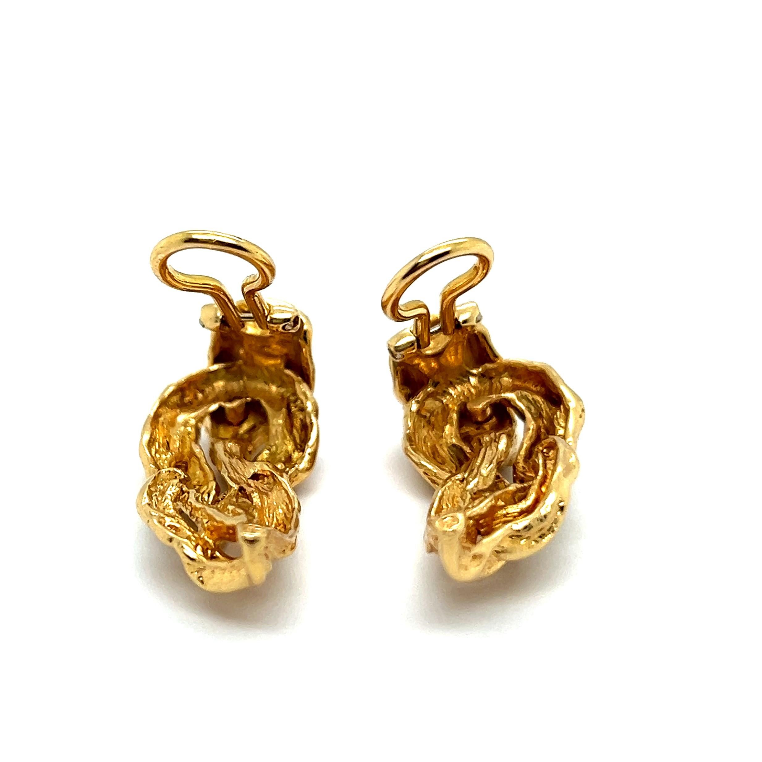 Clip-on Earrings in 18 Karat Yellow Gold by Gilbert Albert 7