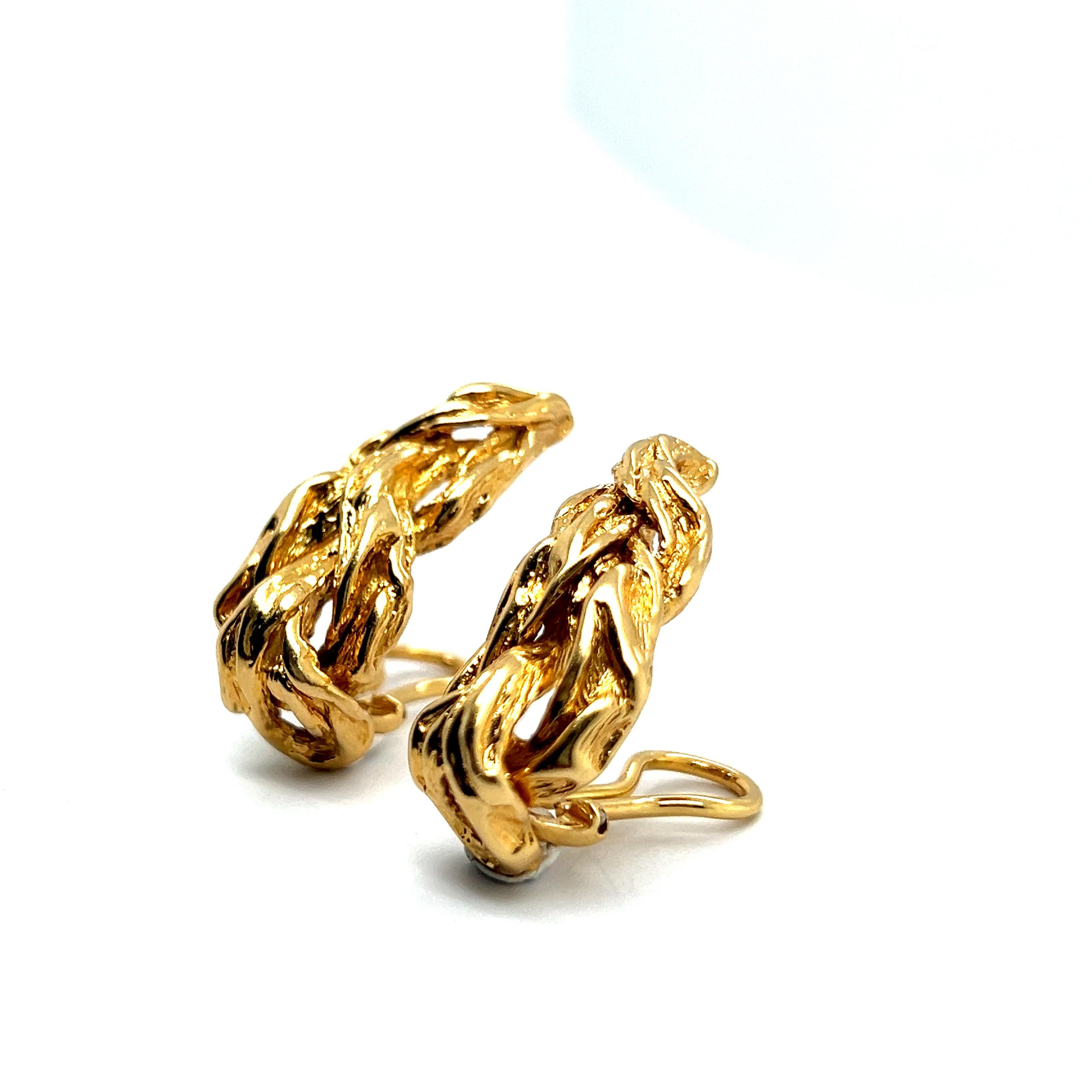 Clip-on Earrings in 18 Karat Yellow Gold by Gilbert Albert 9