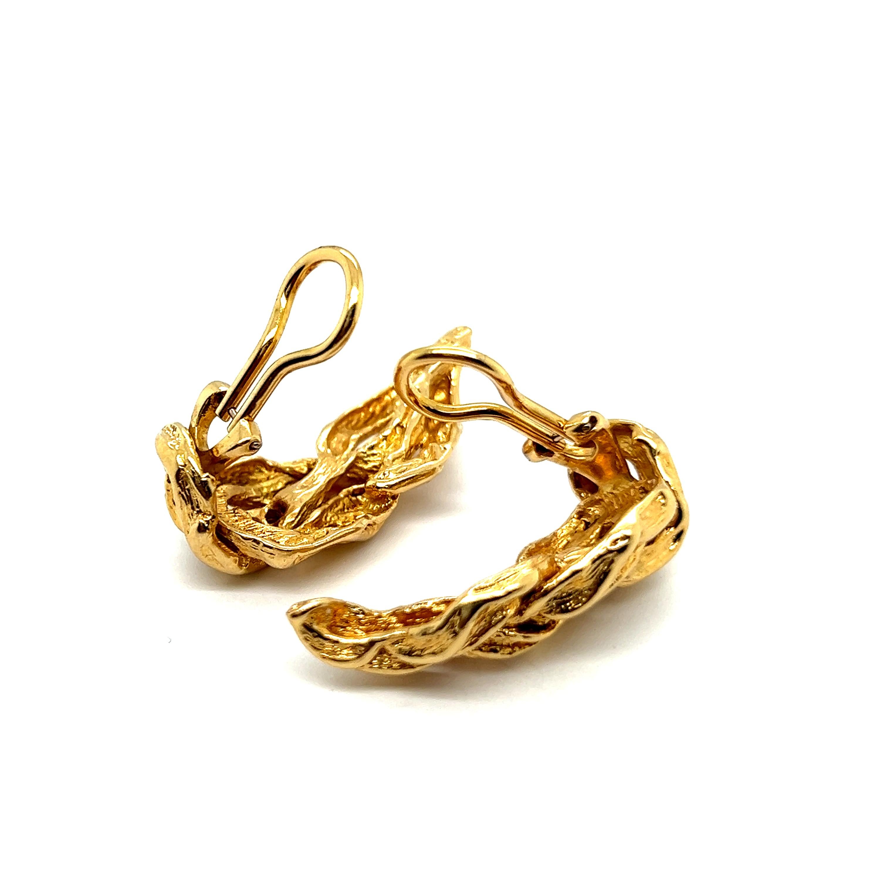 Clip-on Earrings in 18 Karat Yellow Gold by Gilbert Albert 10