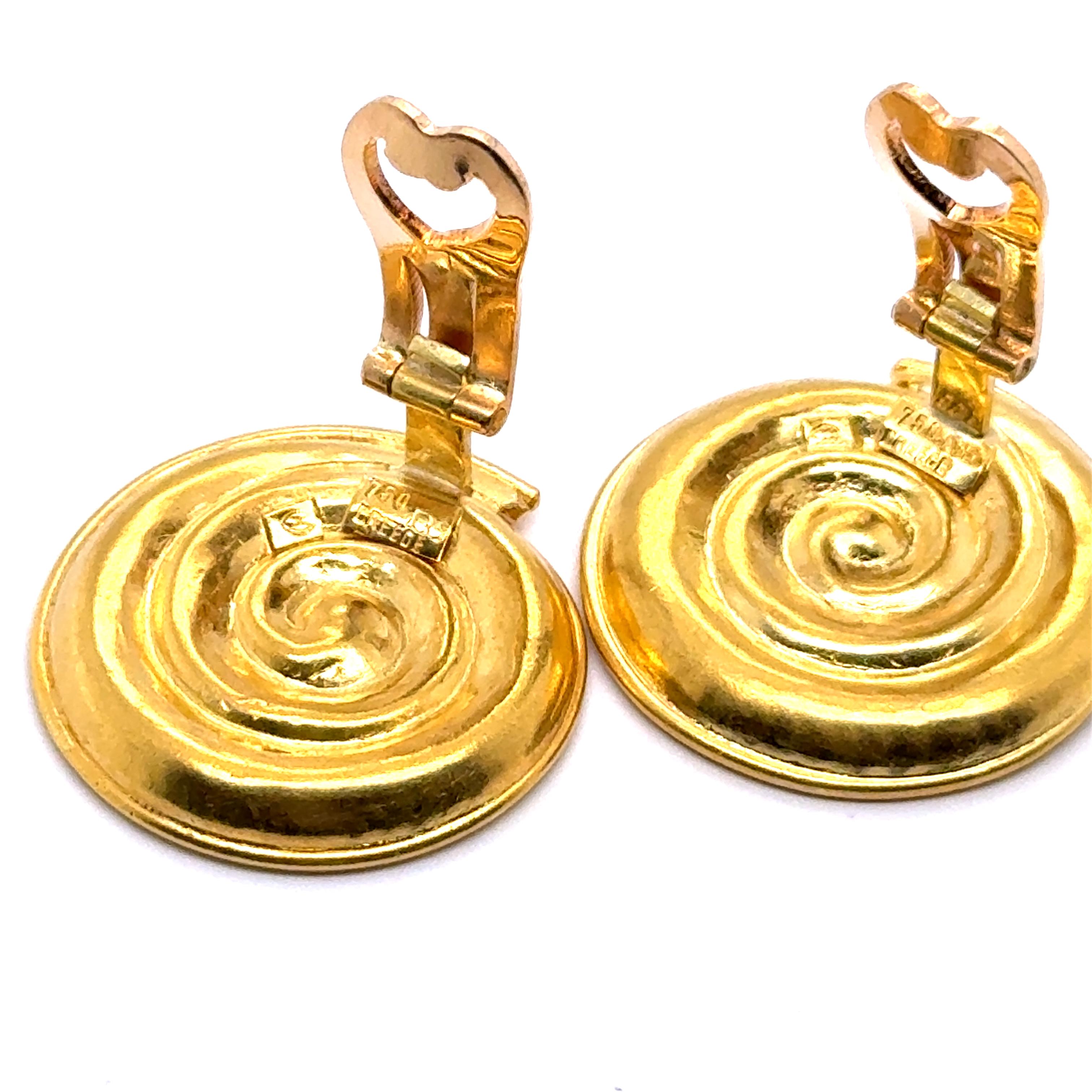 Clip-on Earrings in 21  Karat Gold by Ilias Lalaounis For Sale 7