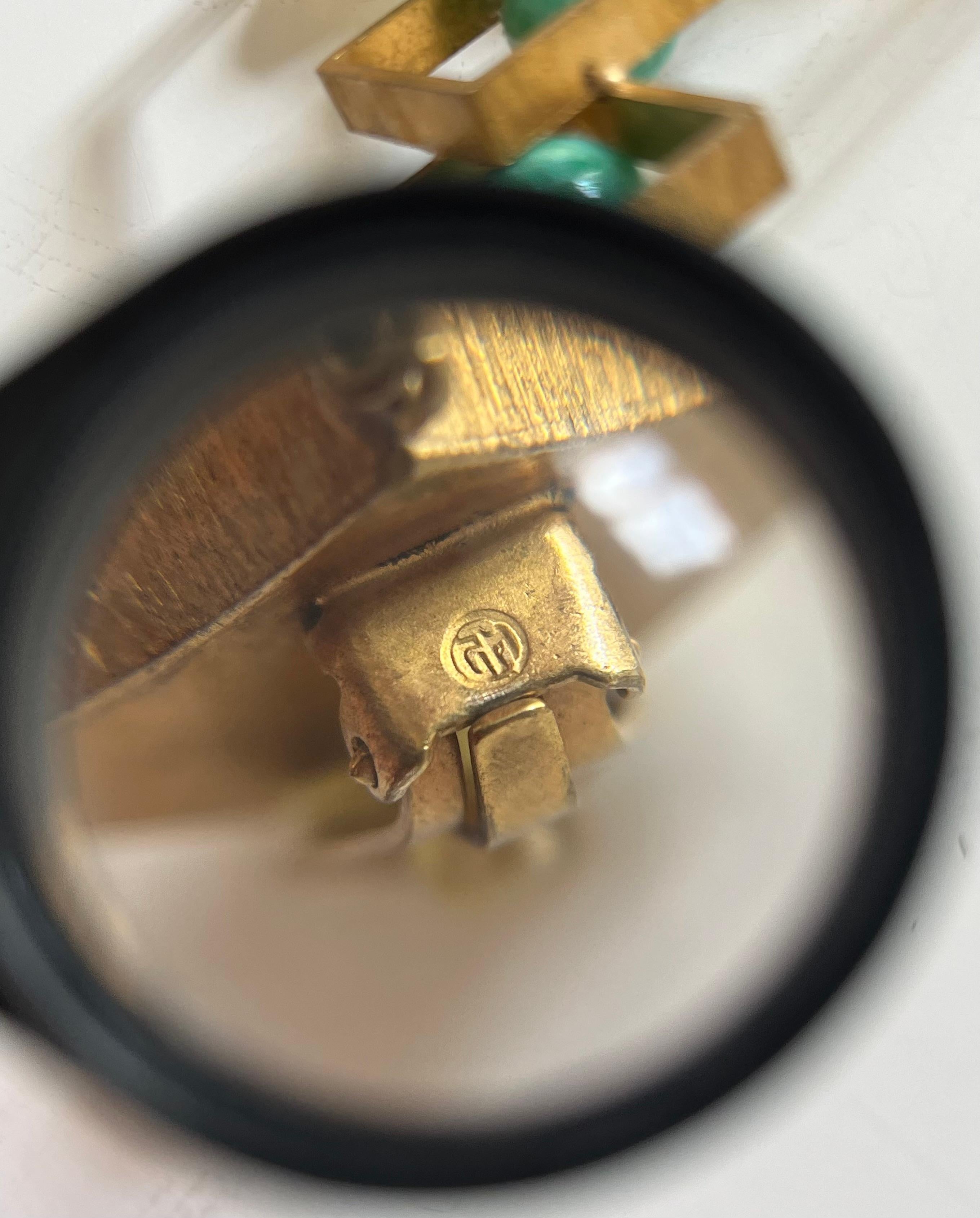 Women's Clip on Geometric Brass-colored Earrings For Sale