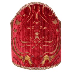 Clip-on Lampshade Luigi Bevilacqua Heddle Velvet Red Torcello Pattern