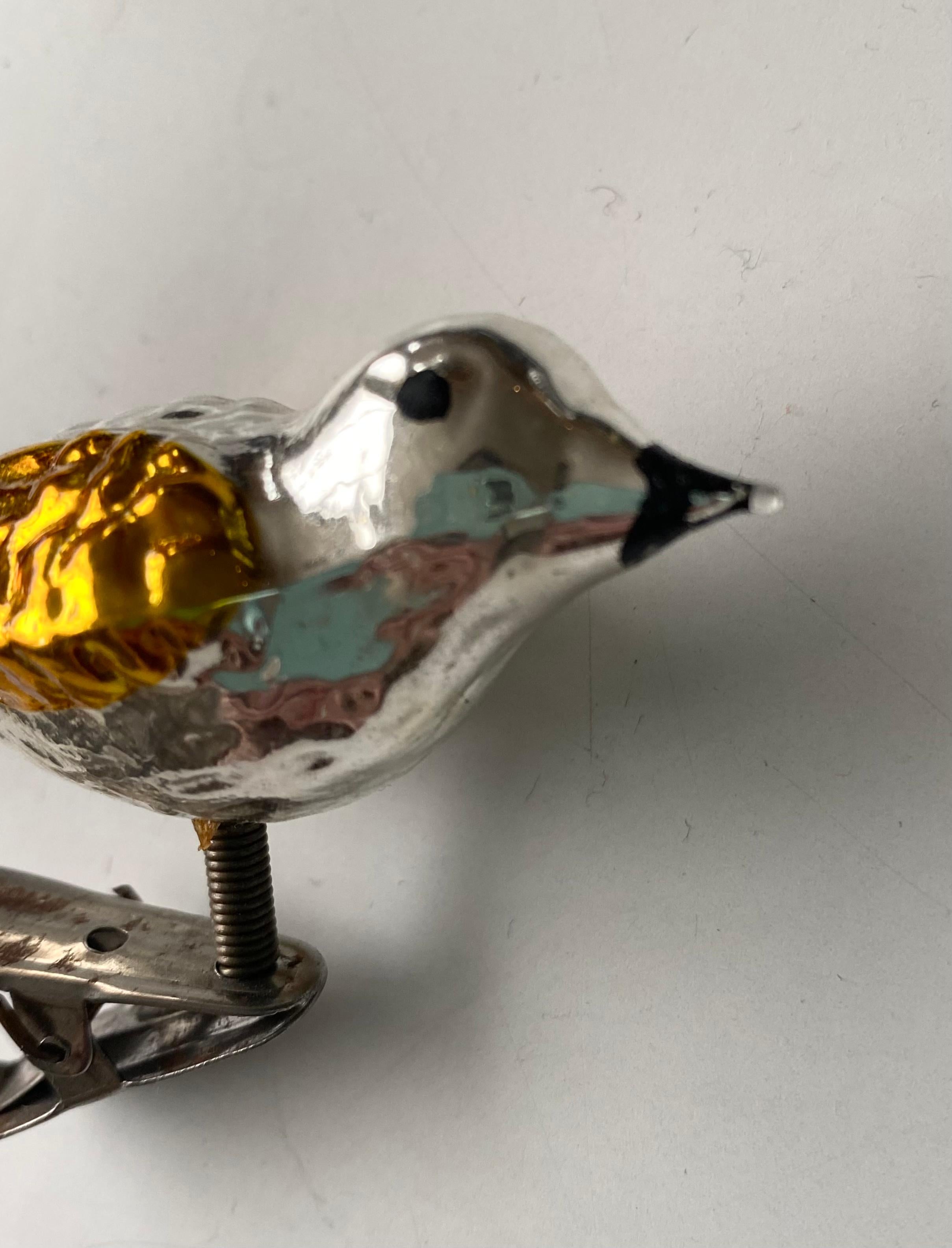 Clip-on Midcentury Birds, Christmas ornaments, ca. 1960s 1