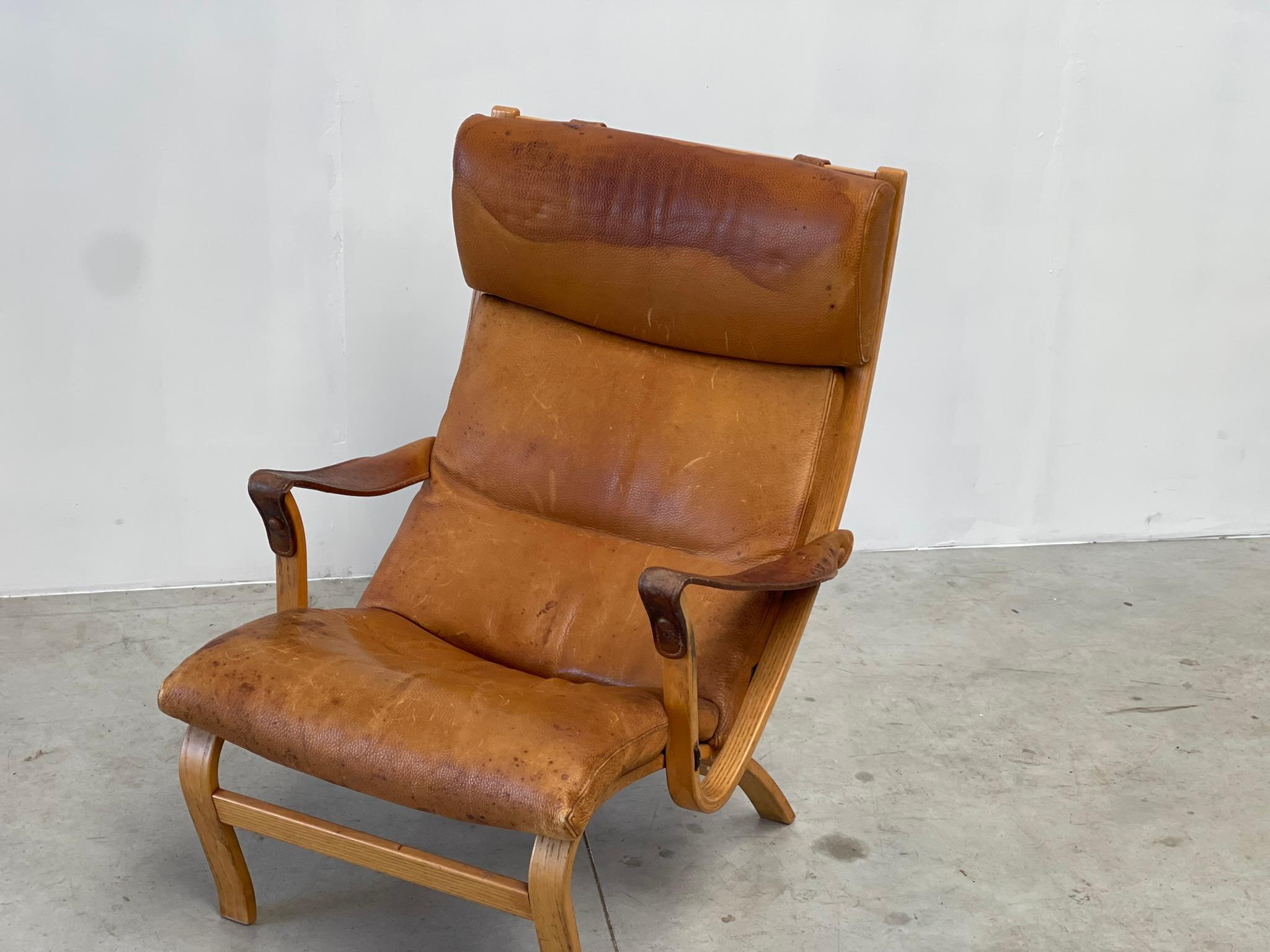 Leather Clipper chair by Søren Nissen and Ebbe Gehl, 1970s