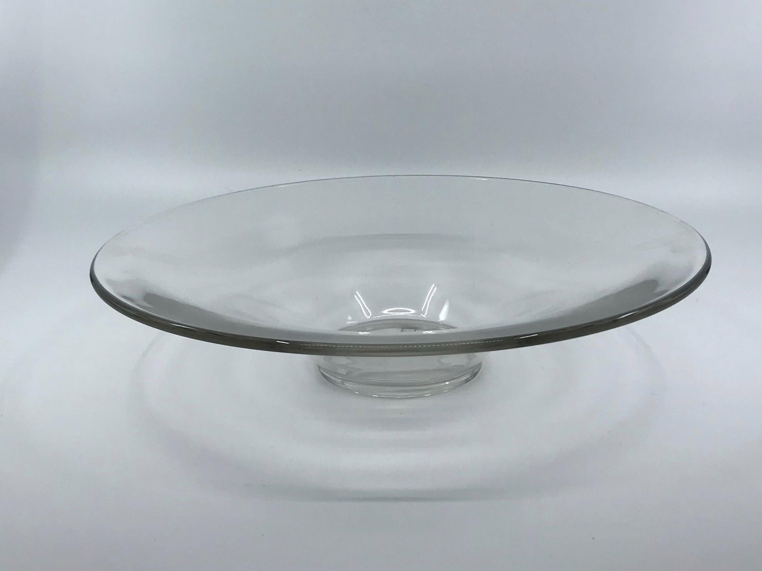 Clipper Ship Etched Glass Bowl For Sale 1