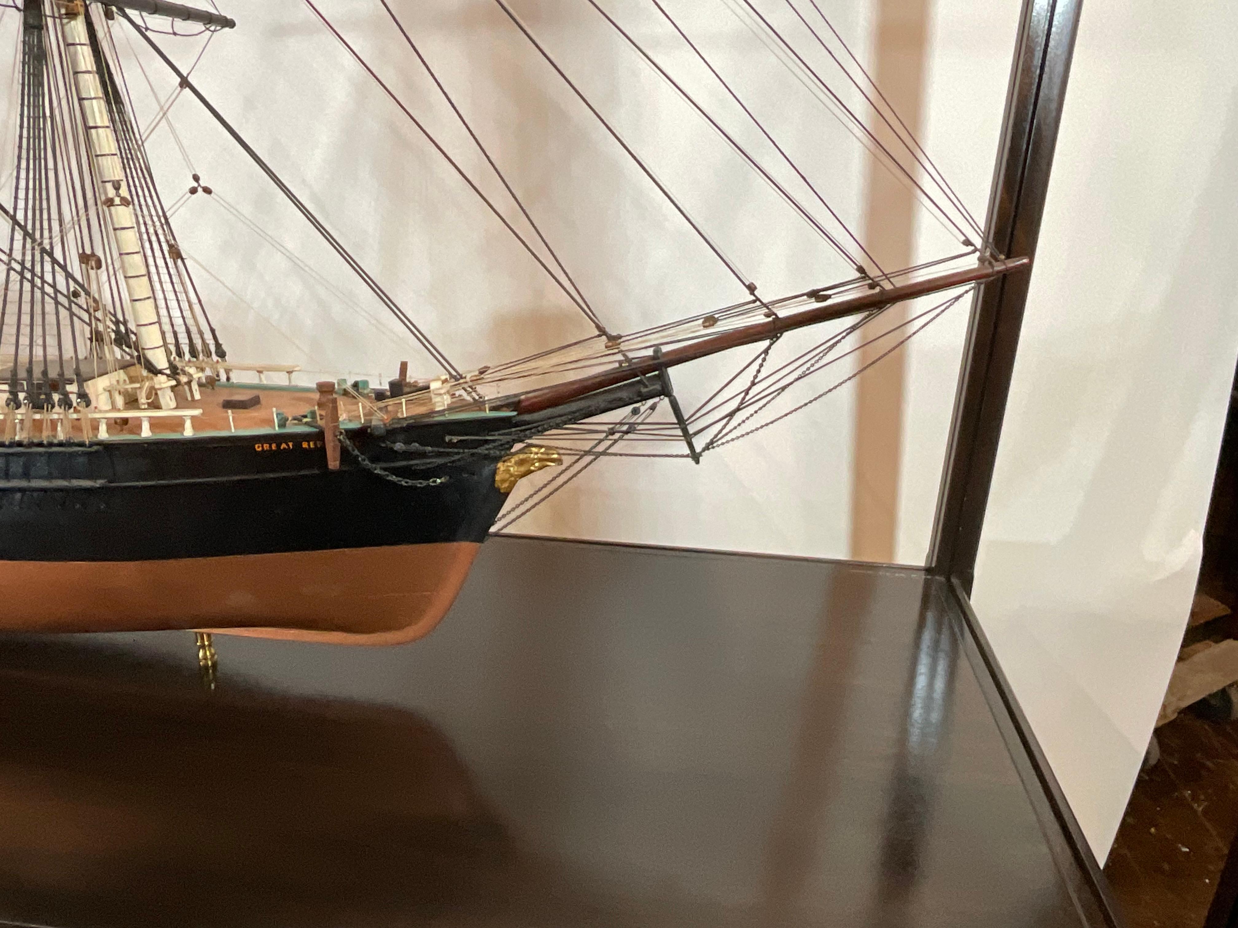 Clipper-Schiffsmodell der Großen Republik von Thomas Rosenquist (Holz) im Angebot