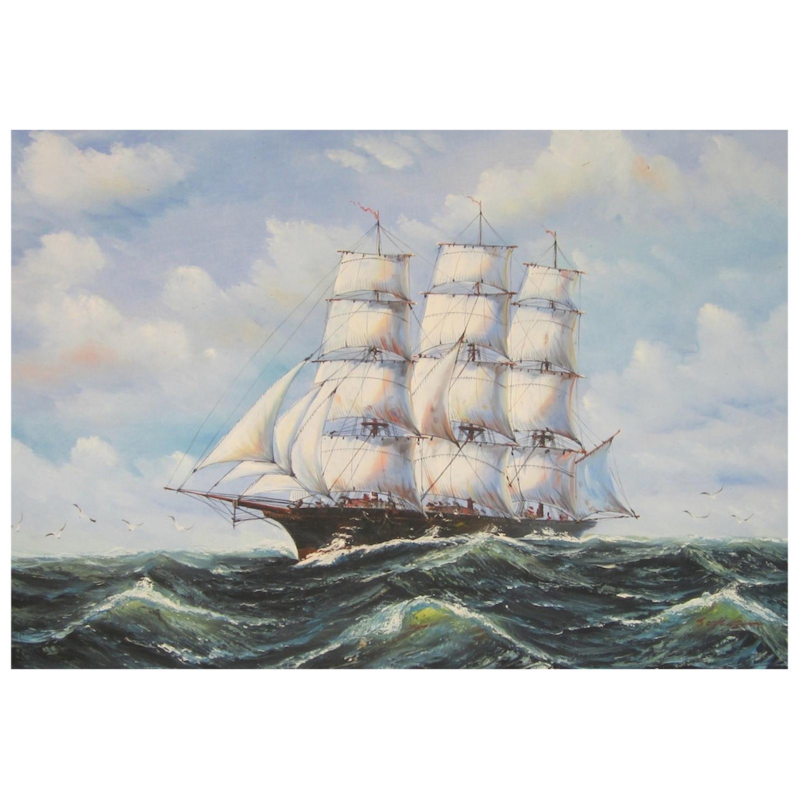 Clipper Ship Painting For Sale