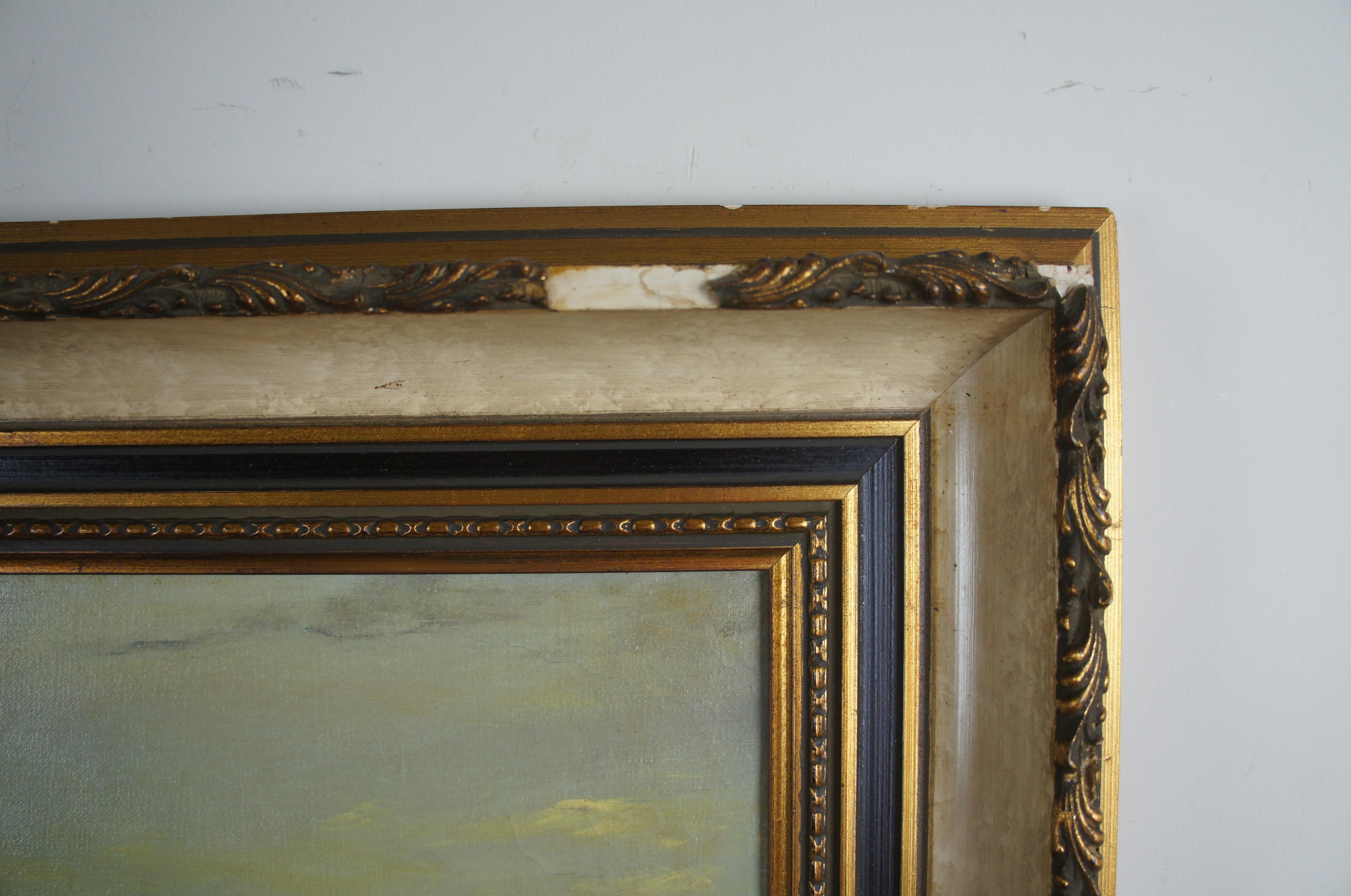 Clipper Ship Seascape Oil Painting by Winnifred Ocean Nautical Maritime 2
