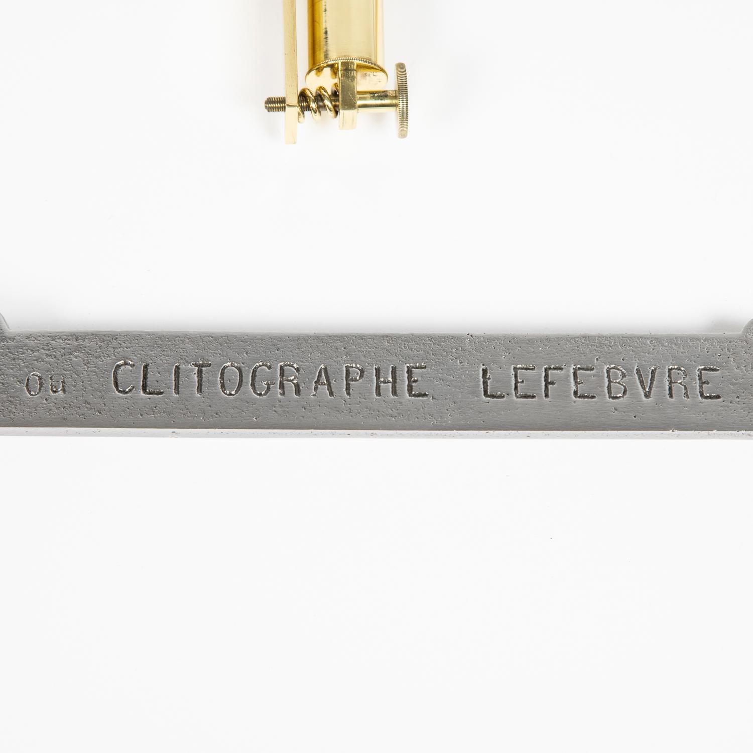 Brass Clitograph level by Jules Lefebvre, Paris For Sale