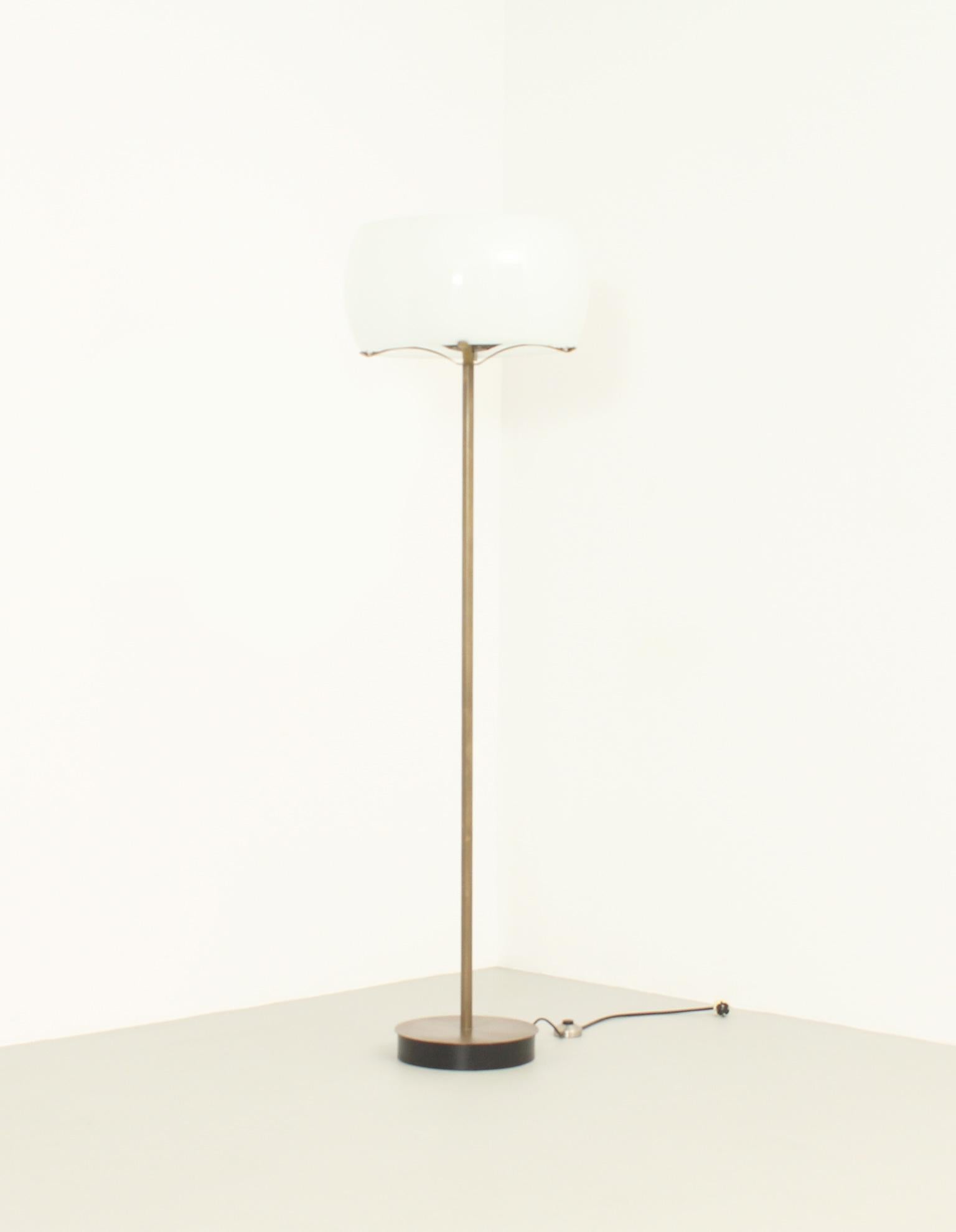 Mid-Century Modern Clitunno Floor Lamp in Bronze Edition by Vico Magistretti for Artemide, 1963 For Sale