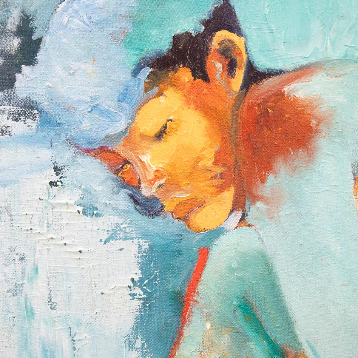 Clive Fredriksson - Olio contemporaneo, Un ragazzo in blu 2