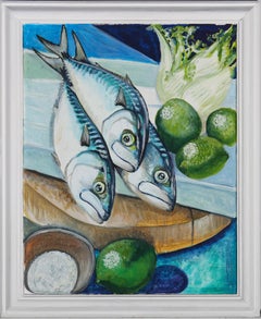 Clive Fredriksson - Framed 20th Century Oil, Fish Supper