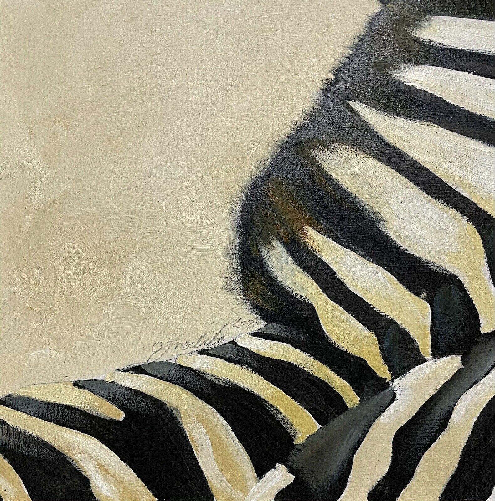 HUGE OIL PAINTING OF TWO ZEBRAS - BY CLIVE FREDRIKSSON - FRAMED & STUNNING 2