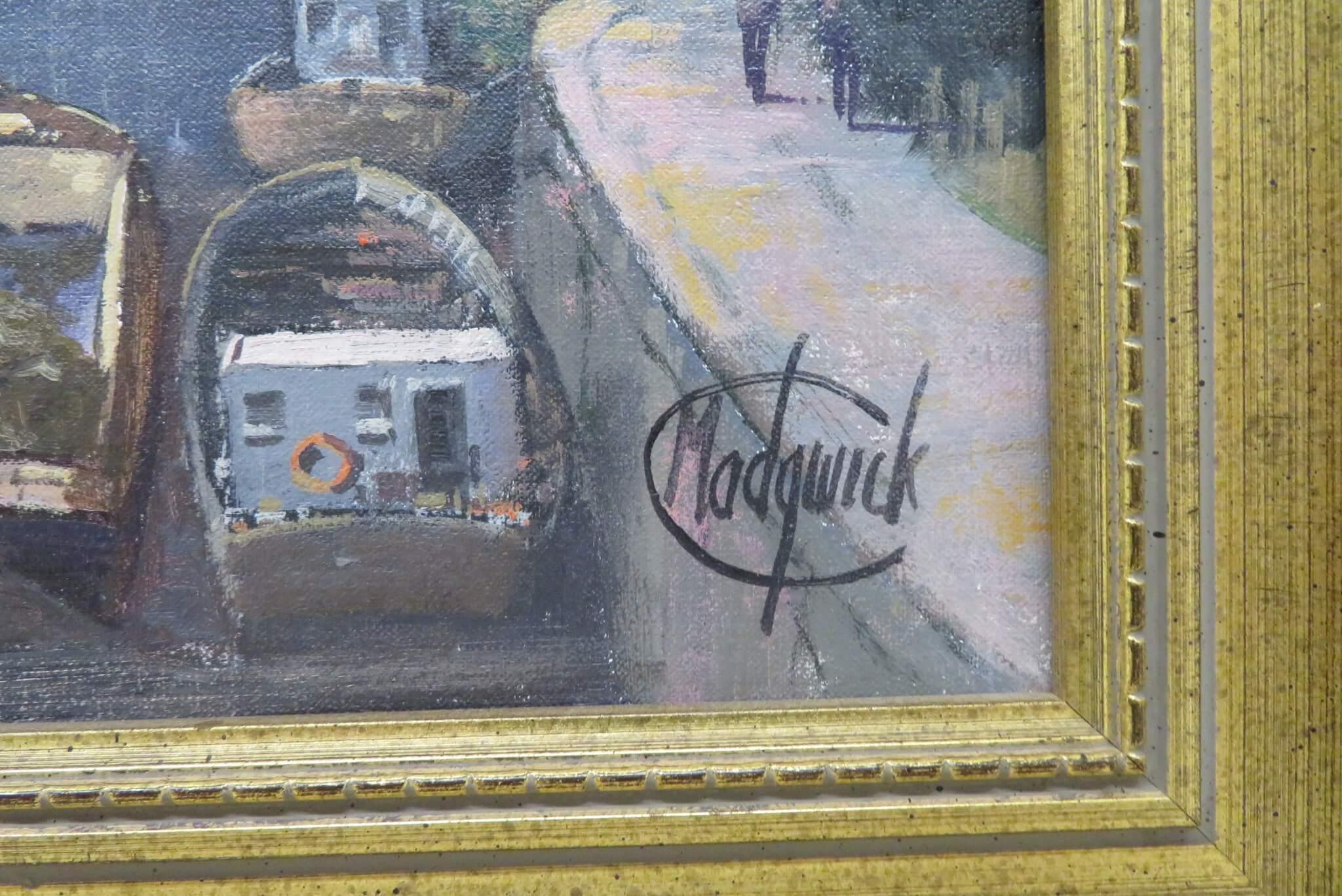 CLIVE MADGWICK RBA (1939-2005) impressionista francese Pittura ad olio originale Parigi - Painting di CLIVE MADGWICK (1934-2005)
