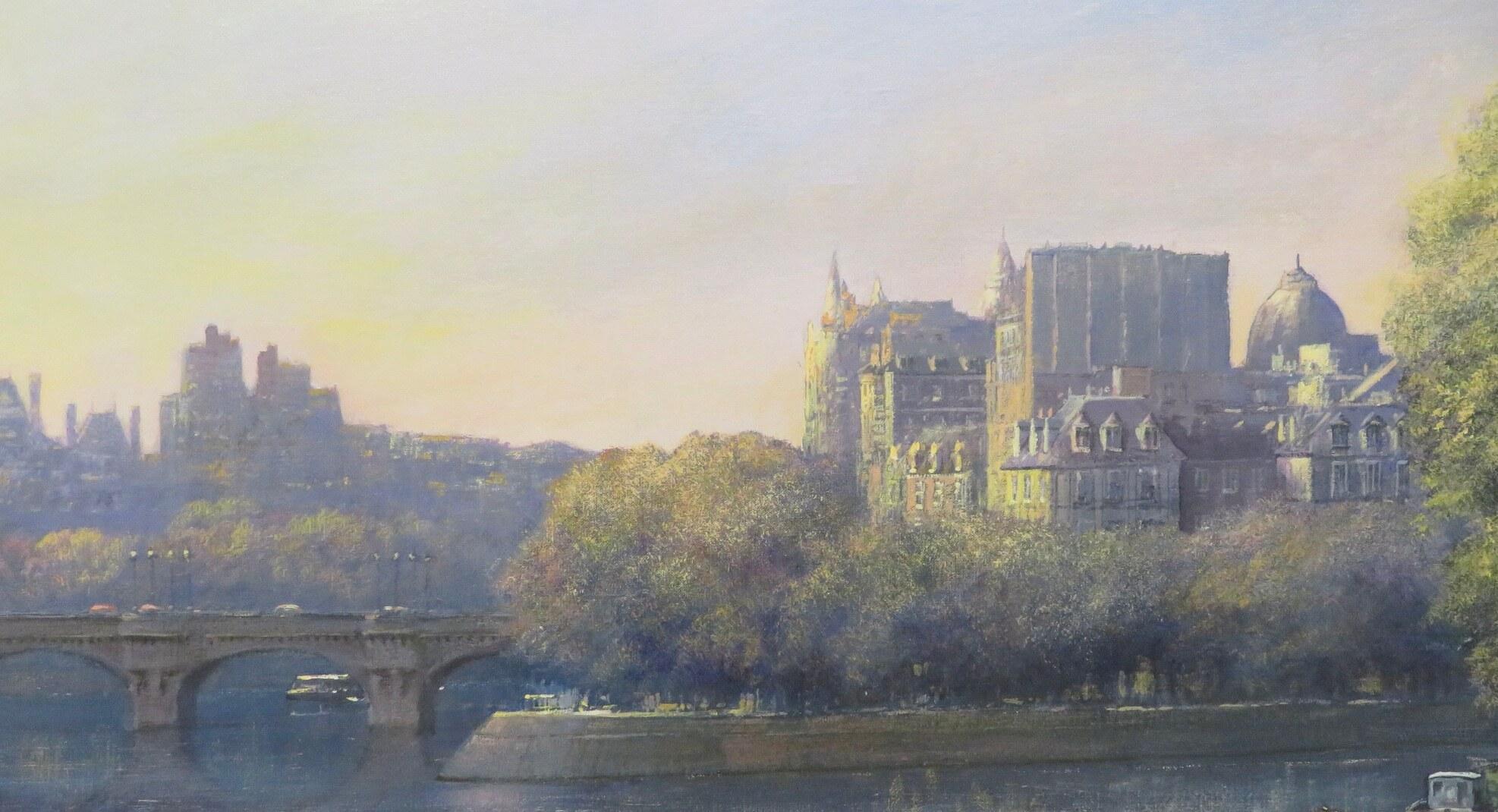 CLIVE MADGWICK RBA (1939-2005) impressionista francese Pittura ad olio originale Parigi - Painting Postimpressionismo di CLIVE MADGWICK (1934-2005)