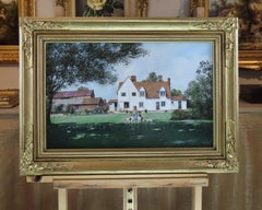 Original Oil on Canvas. Clive Madgwick R.B.A, U.A., "A Sunny Back Garden"