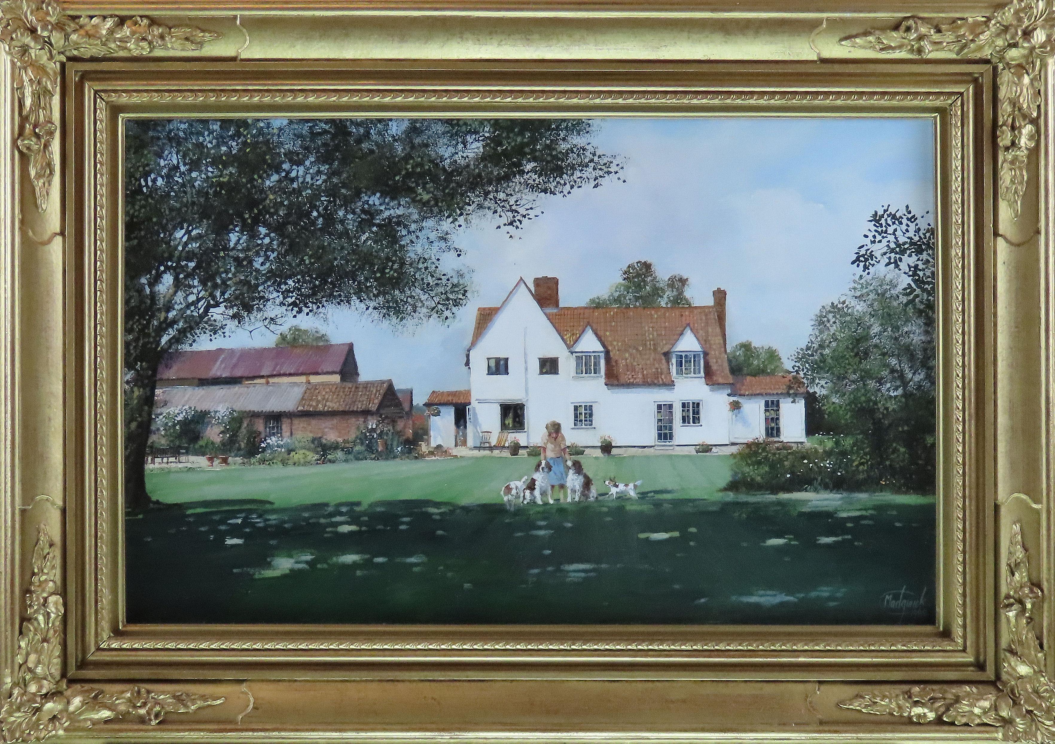 CLIVE MADGWICK R.B.A., U.A., 1934-2005
Artista nacido en Esher que se tituló como dentista antes de convertirse en pintor profesional en 1972. En muchas colecciones importantes.

Óleo original sobre lienzo 
22 x 14 pulgadas. 
Tamaño del marco 28 x