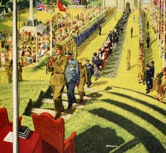 Original Vintage Travel Poster Isle Of Man British Railways Clive Uptton Tynwald
