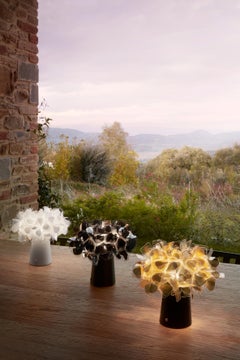 SLAMP Clizia Battery - Mama Non Mama Gold Light Base designed by Adriano Rachele