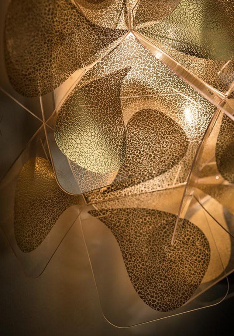 Grand plafonnier/wall Clizia « Mama Non Mama Gold » en vente 2