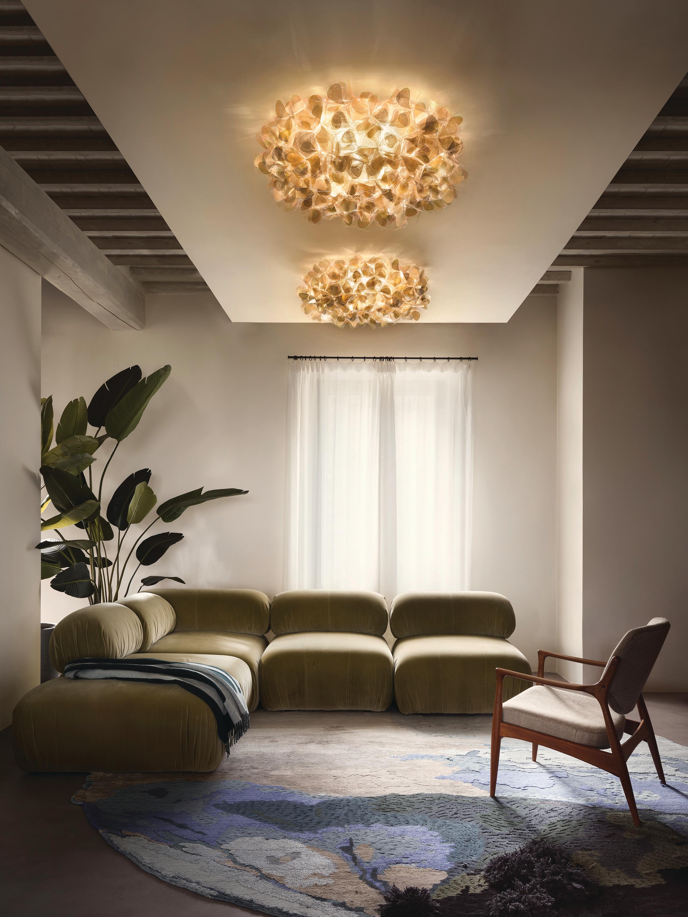 Fatto a mano SLAMP - Clizia Ceiling/wall Medium Mama Non Mama Gold designed by Adriano Rachele in vendita