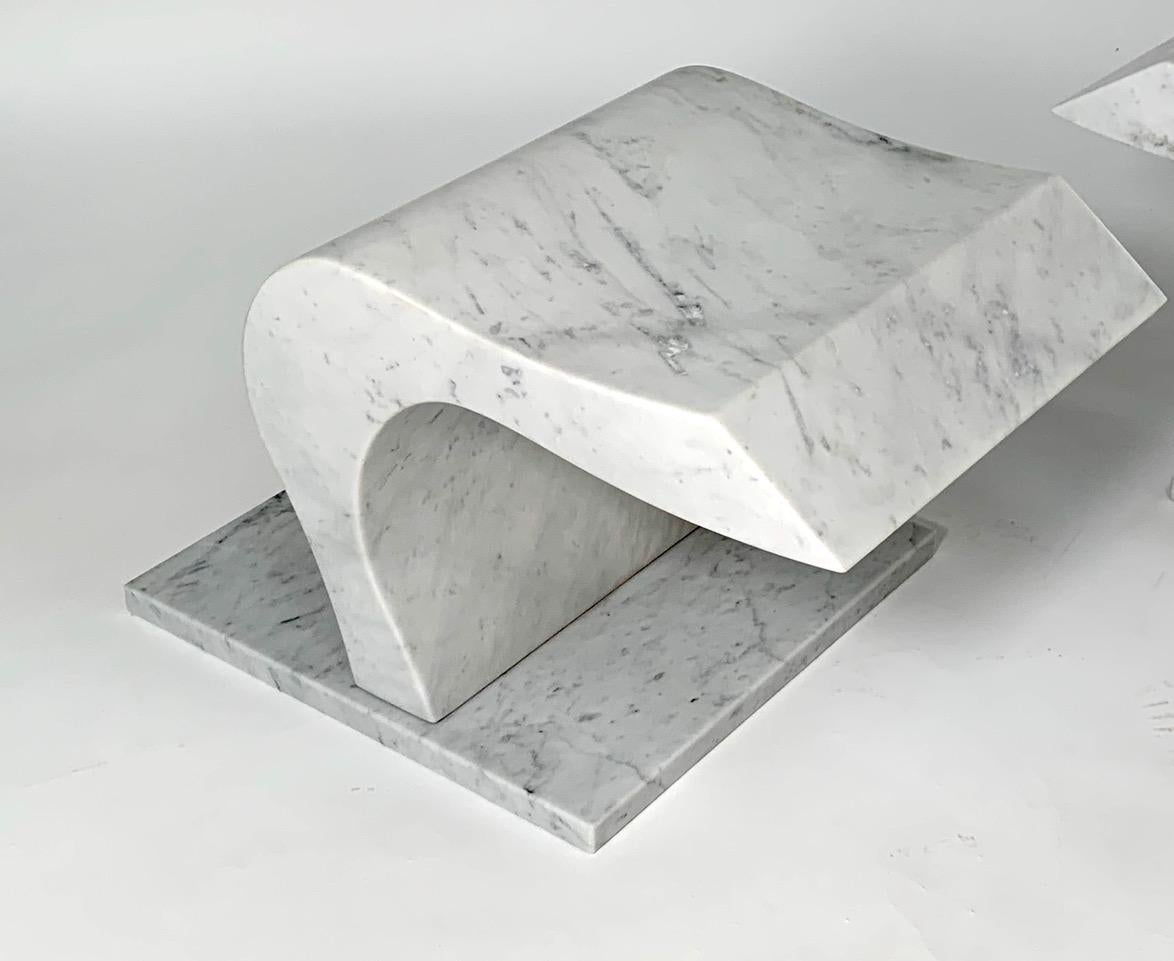 Marble Clizia Model Benches by Angelo Mangiarotti for Skipper, Italy
