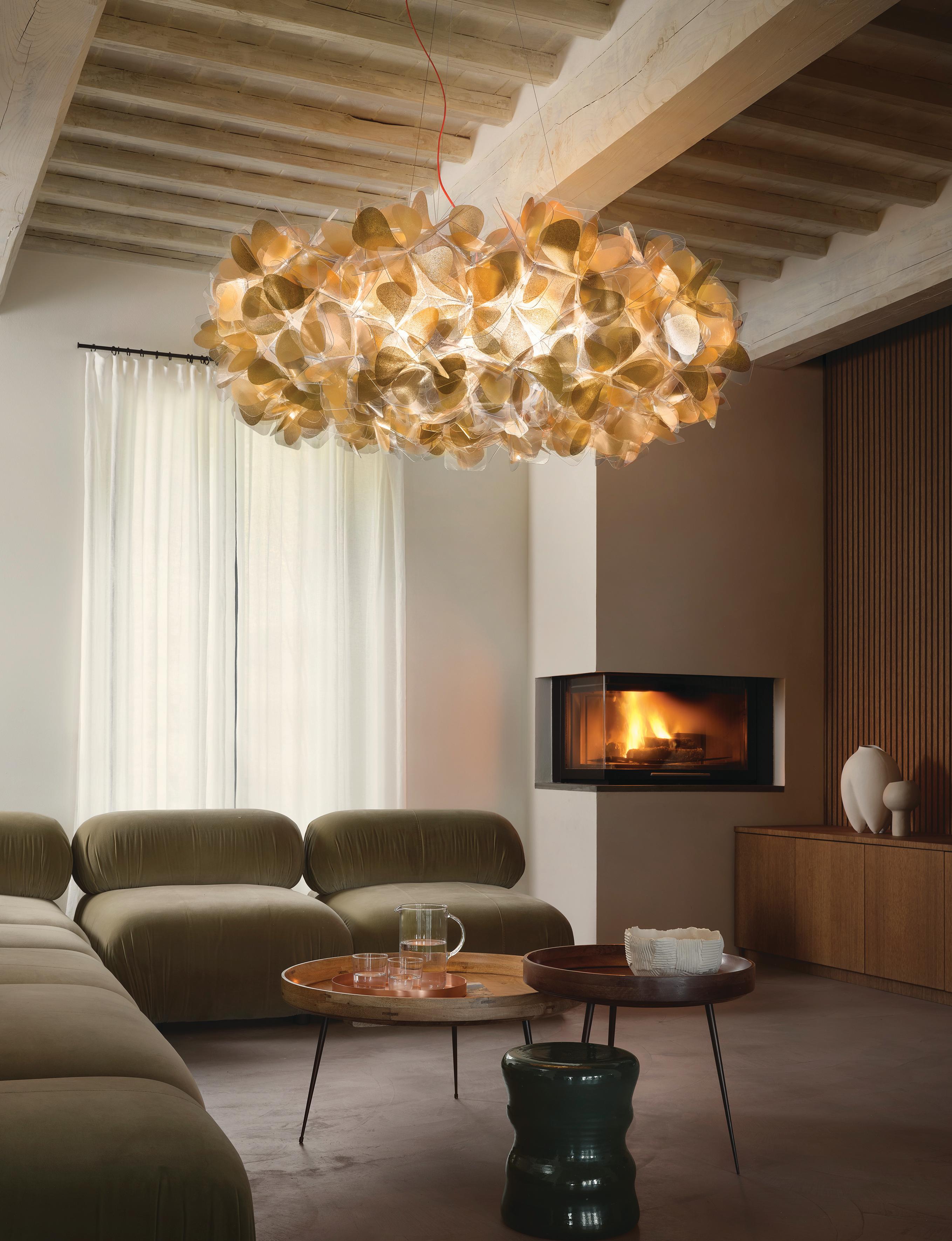 SLAMP - Clizia Hängeleuchte 130 - Mama Non Mama Gold - Roter Draht (Italienisch) im Angebot