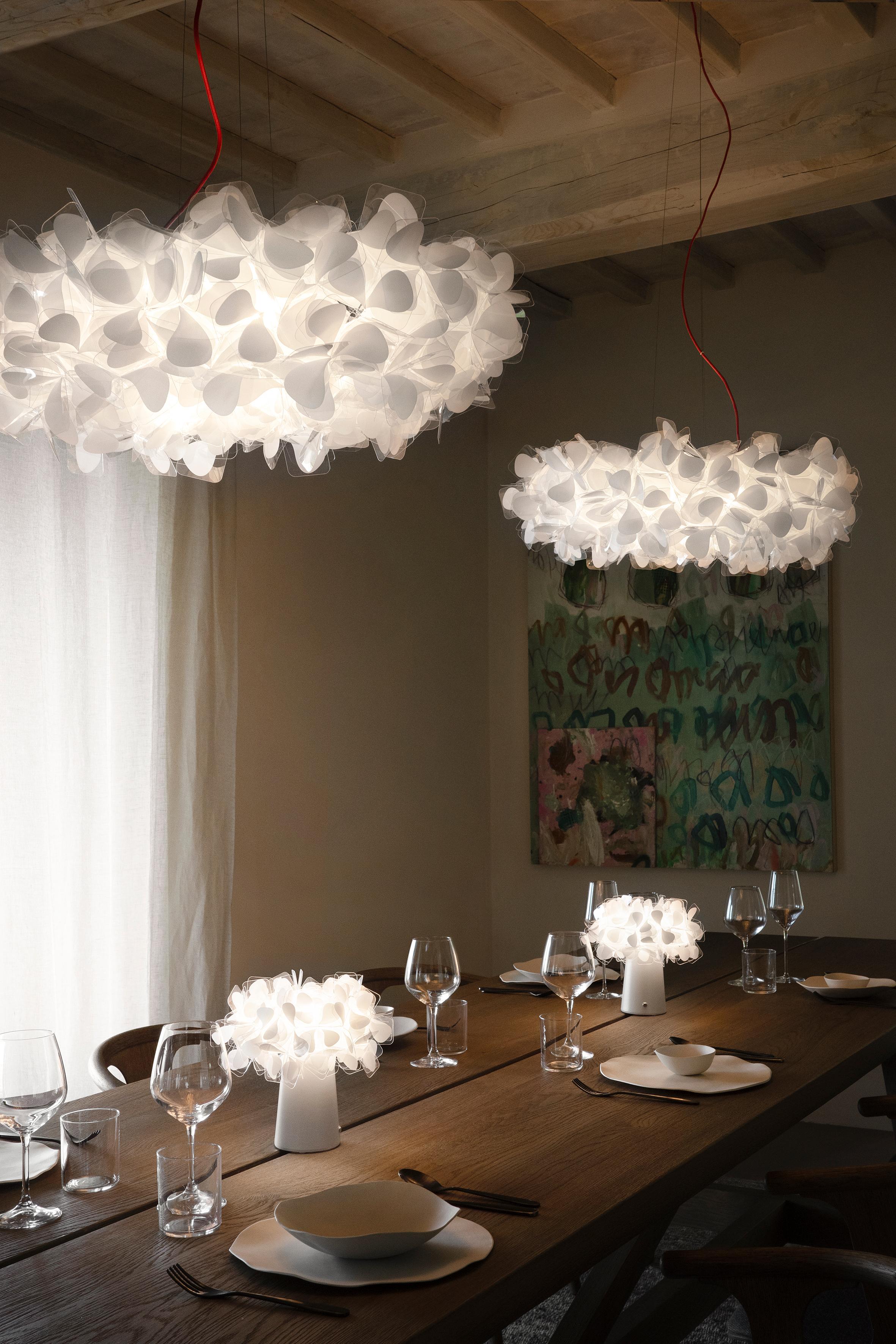 SLAMP - Clizia Suspension 130 - Mama Non Mama White - Transparent Wire In New Condition For Sale In Pomezia, Rome