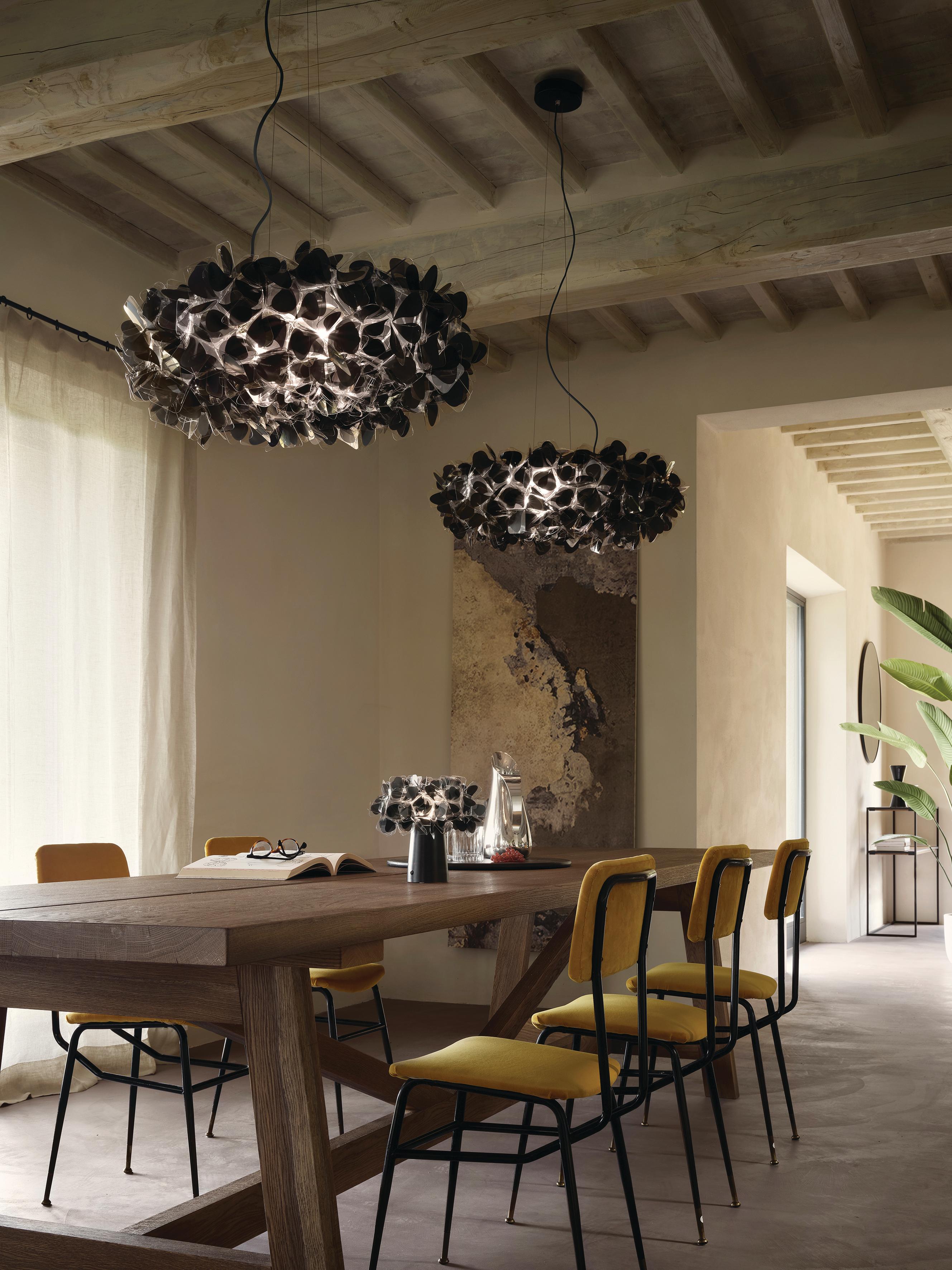 Hand-Crafted SLAMP - Clizia Suspension Large - Mama Non Mama Black- Black Wire by A. Rachele