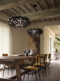SLAMP - Suspensión Clizia Grande - Mama Non Mama Negro - Alambre Transparente