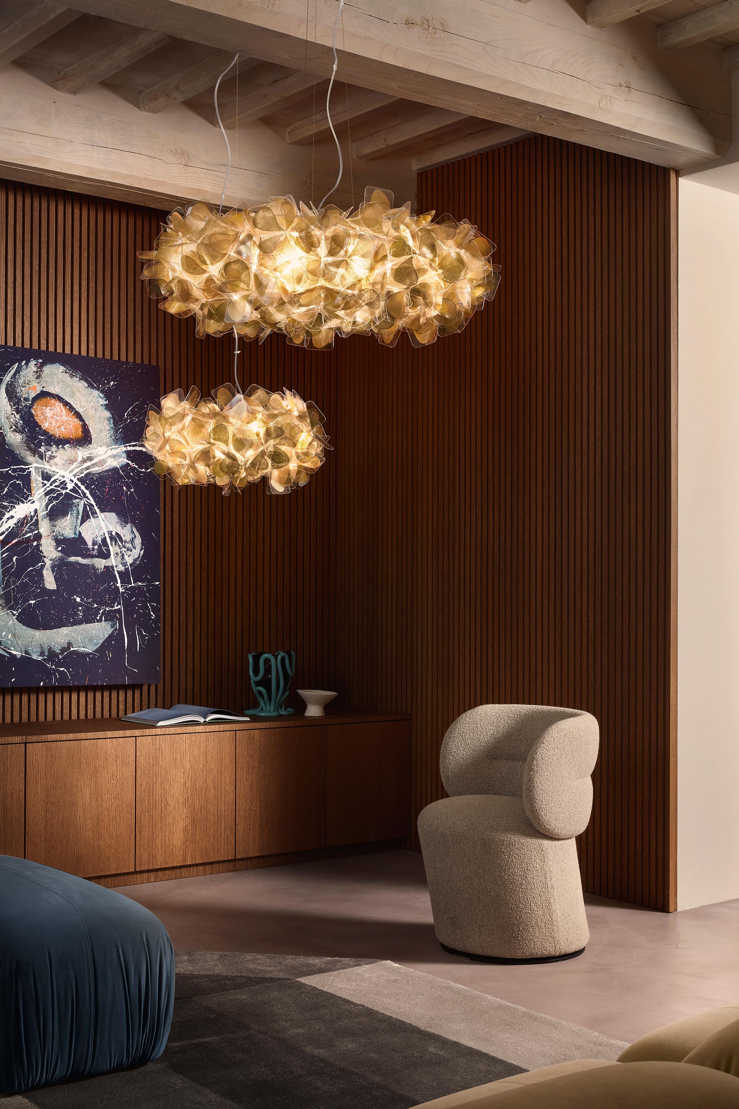 SLAMP - Clizia Suspension Large - Mama Non Mama Gold - Transparent Wire In New Condition For Sale In Pomezia, Rome