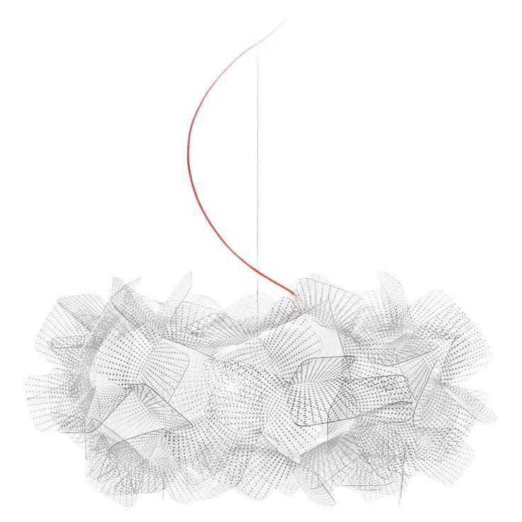 SLAMP - Clizia Suspension - PIXEL - Red wire  by Adriano Rachele