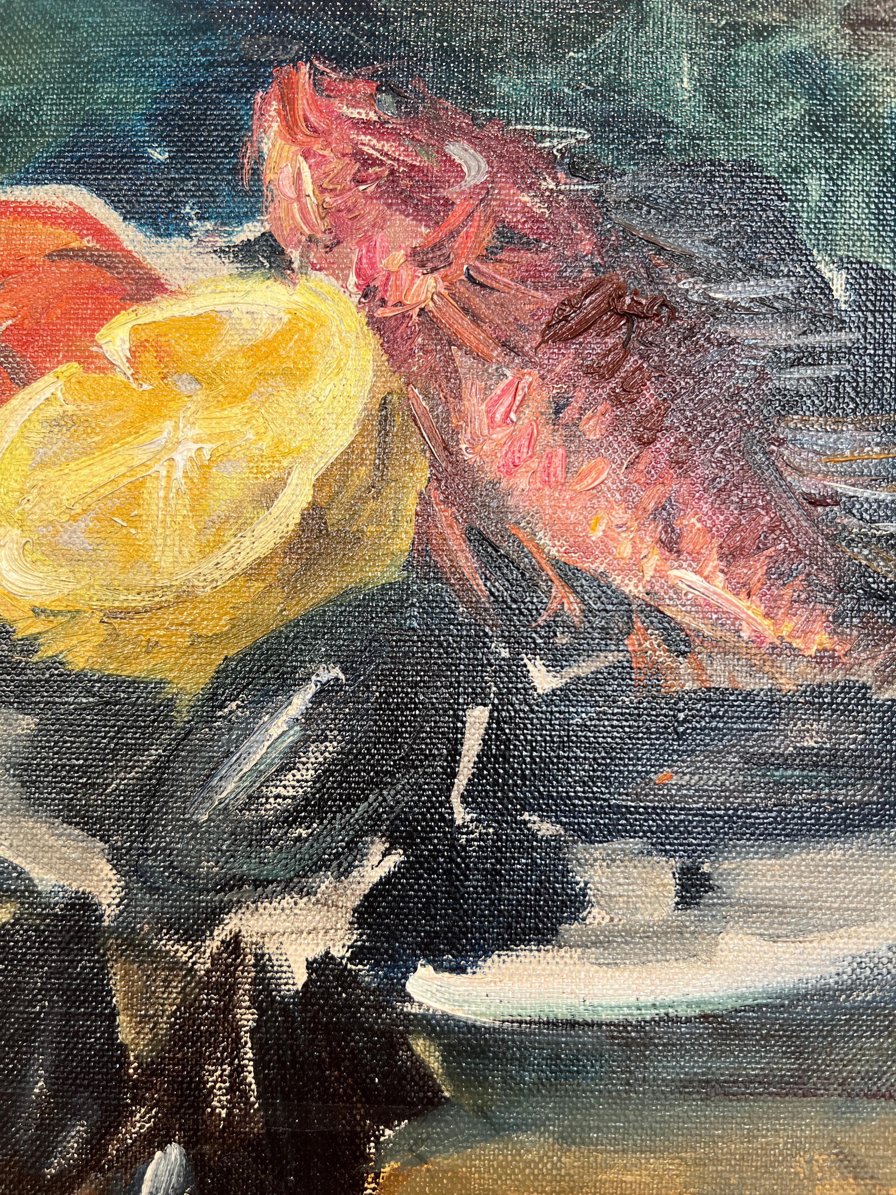 Arbeiten auf Leinwand
Holzrahmen mit goldenen Rändern
47.x 75 x 3 cm