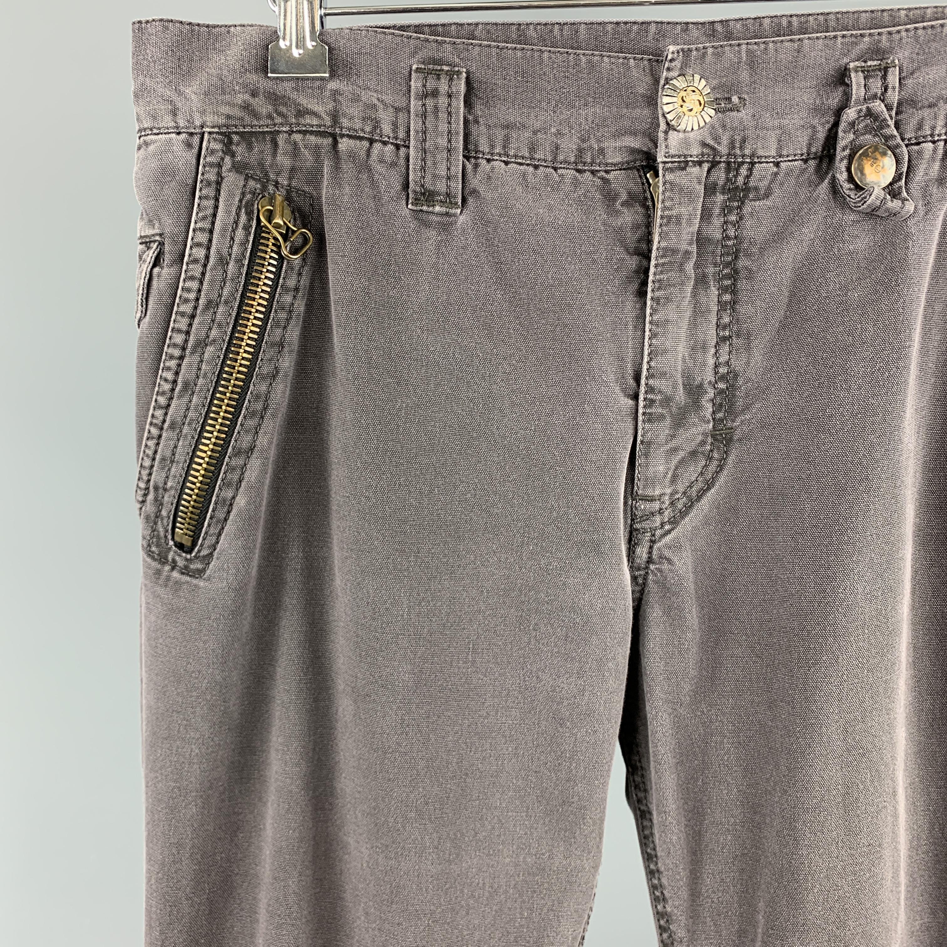 Gray CLOAK Size 32 Charcoal Wash Cotton Blend Casual Pants