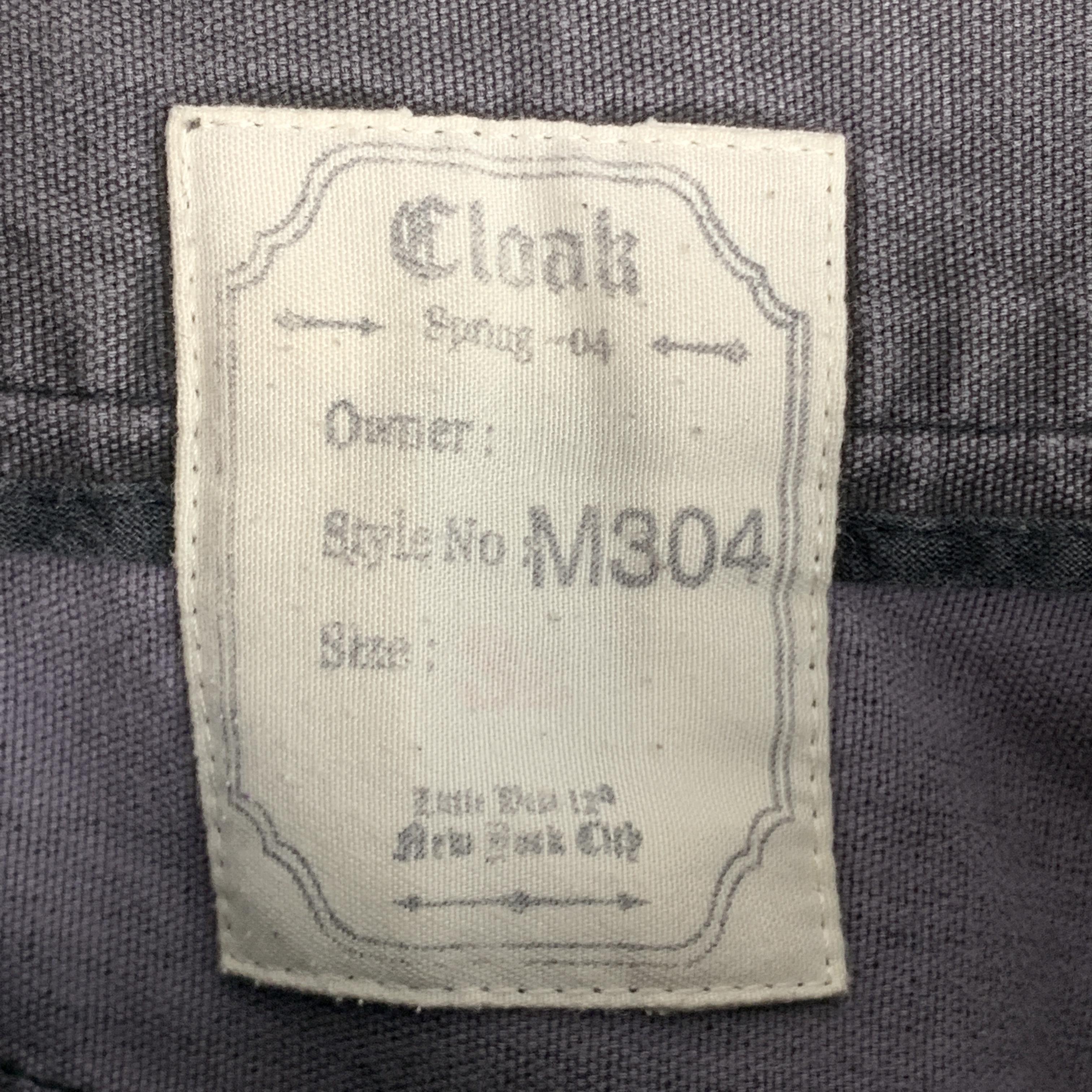 CLOAK Size 32 Charcoal Wash Cotton Blend Casual Pants 1