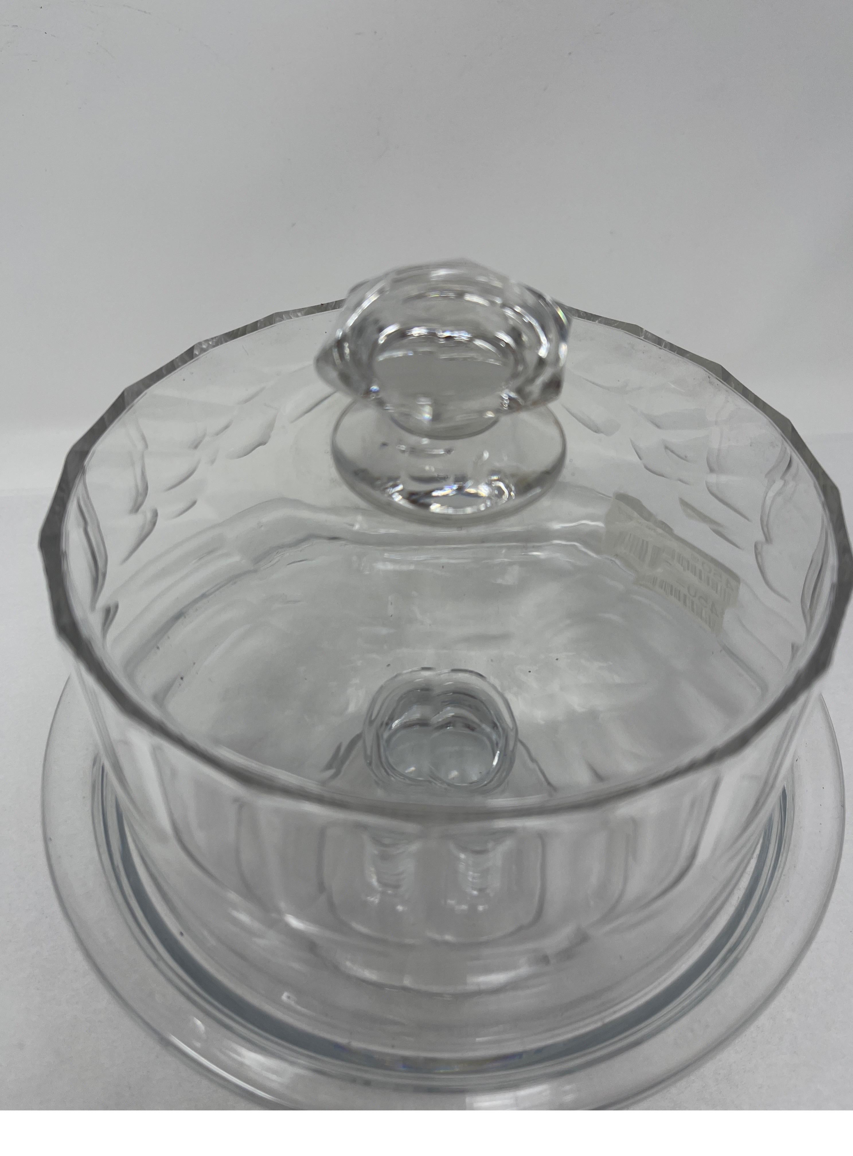 black cake stand with dome