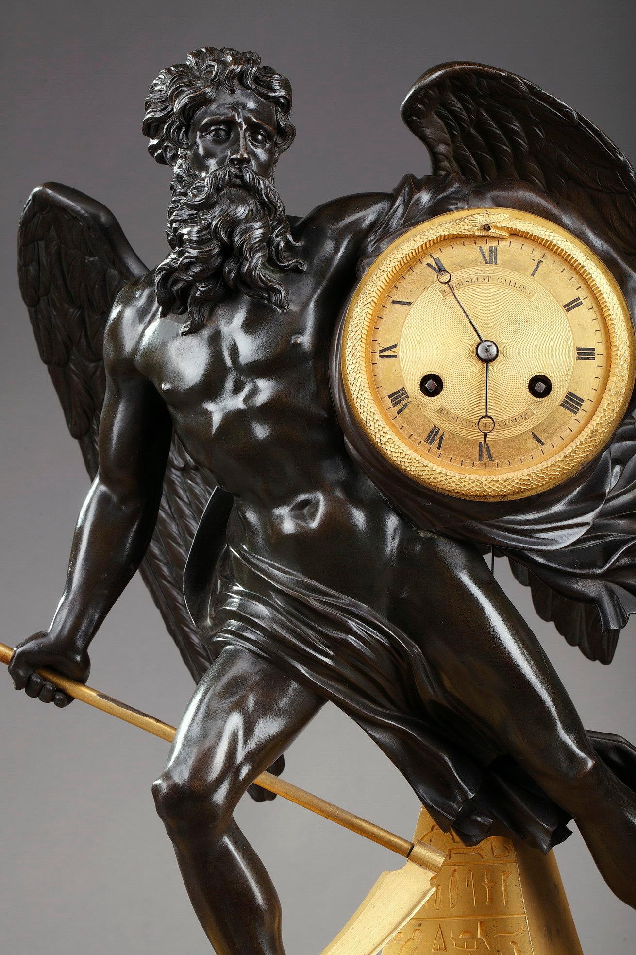 Restauration Clock Allegory of Time, Choiselat Gallien and Lesieur