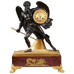Antique Clock Allegory of Time, Choiselat Gallien and Lesieur