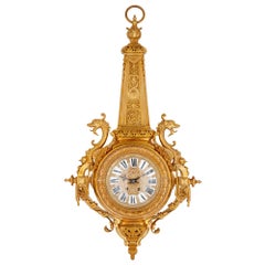 Horloge et baromètre en bronze doré de Beurdeley