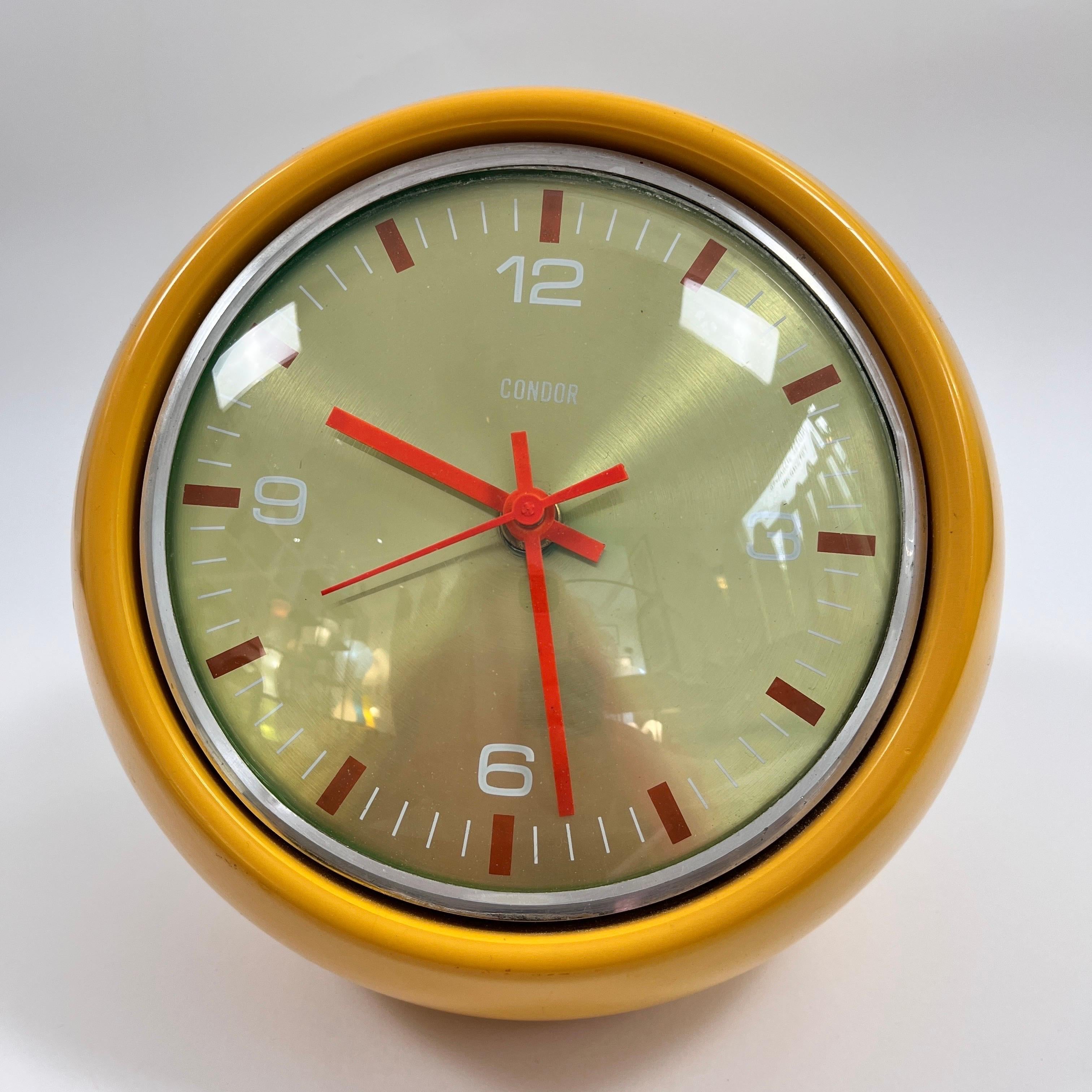 Orologio CONDOR / Space Age Design / Italia anni '70 In condizioni buone in vendita a Warszawa, PL