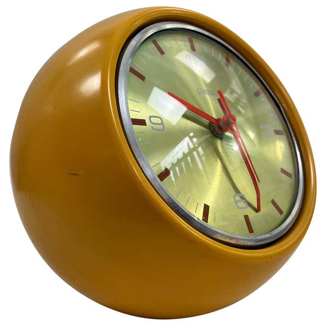1970s Orange Flip Clock by Sankyo – Space Age Design Sculptural Desk ...