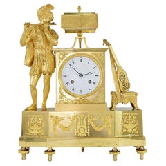 Clock Empire "Medieval Musician" in Bronze Mercury Gilt
