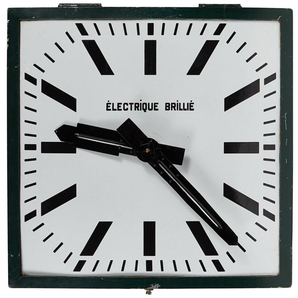 Turn of the Century French Industrial Clock For Sale